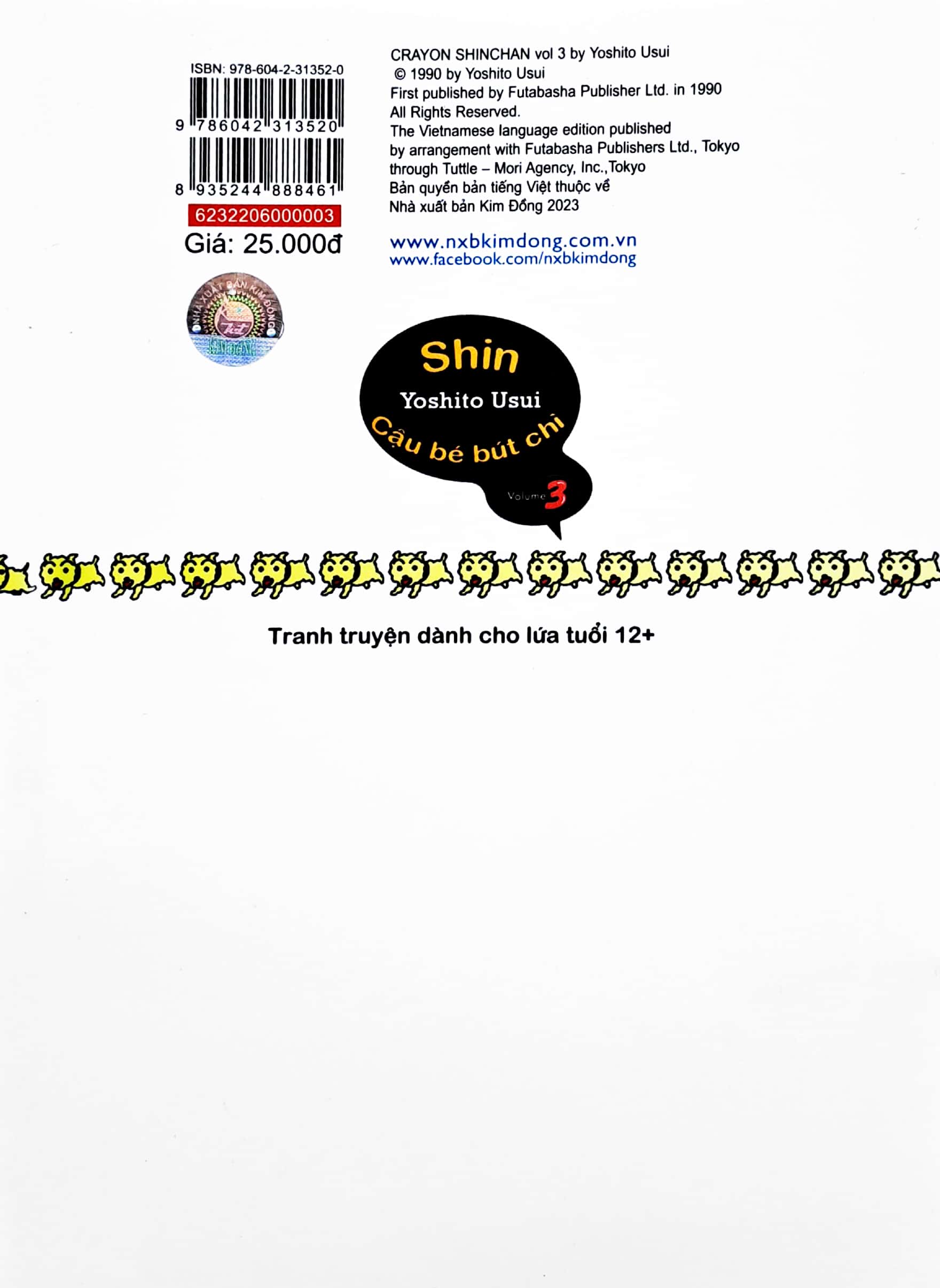 bộ shin - cậu bé bút chì - tập 3 (tái bản 2023)