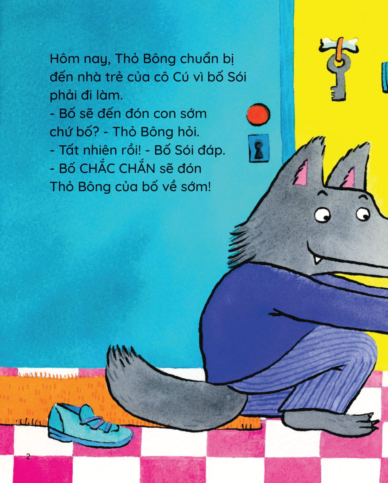 bố sói - con thỏ - đón con sớm nhé!