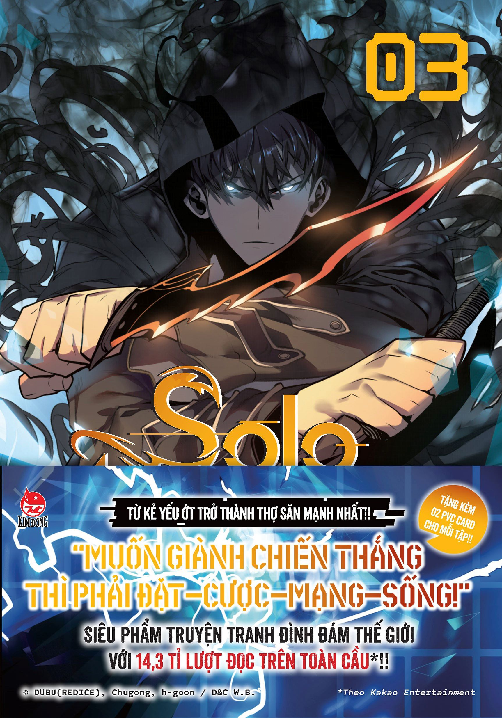 bộ solo leveling - tôi thăng cấp một mình - tập 3 - tặng kèm obi + 2 pvc card