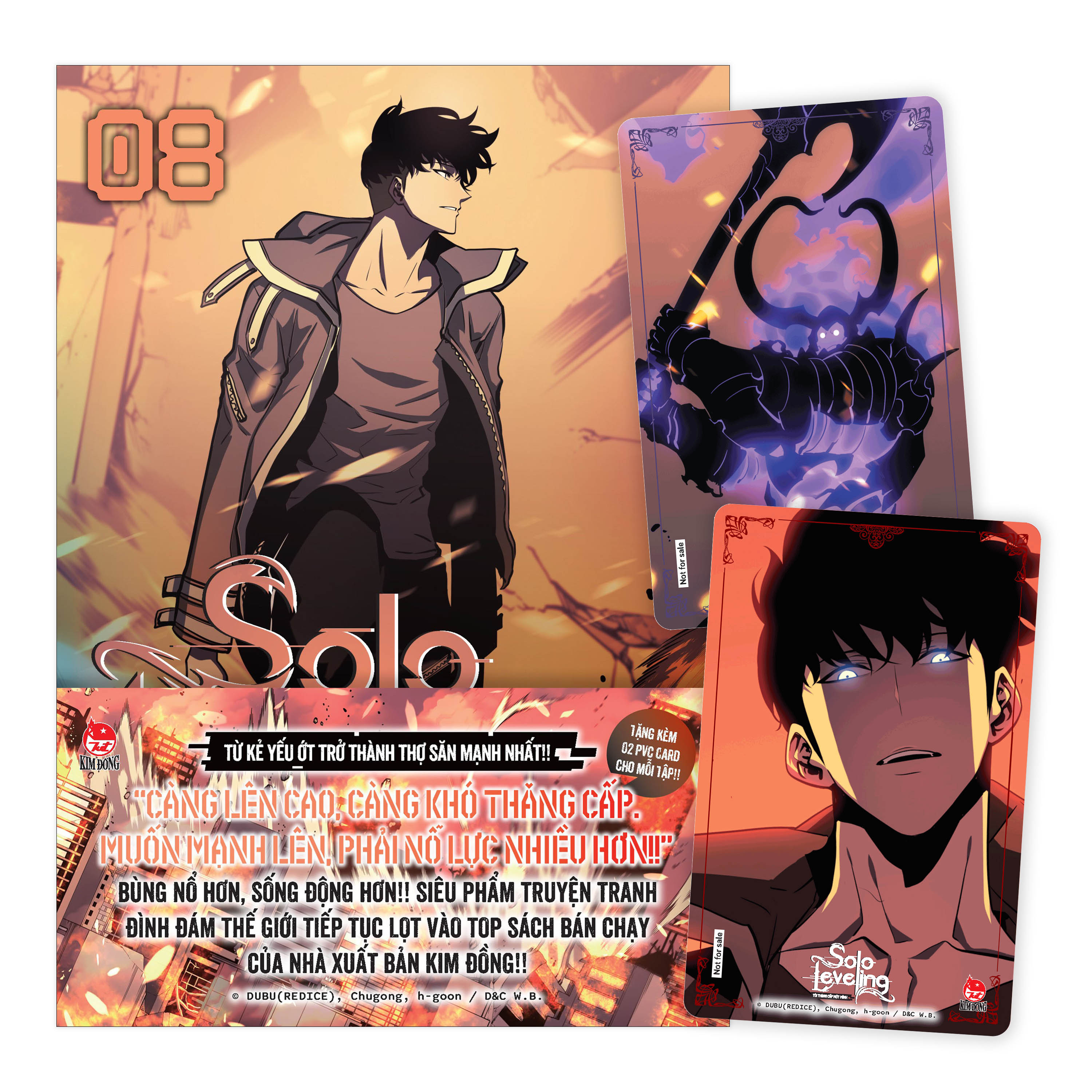 bộ solo leveling - tôi thăng cấp một mình - tập 8 - tặng kèm obi + 2 pvc card