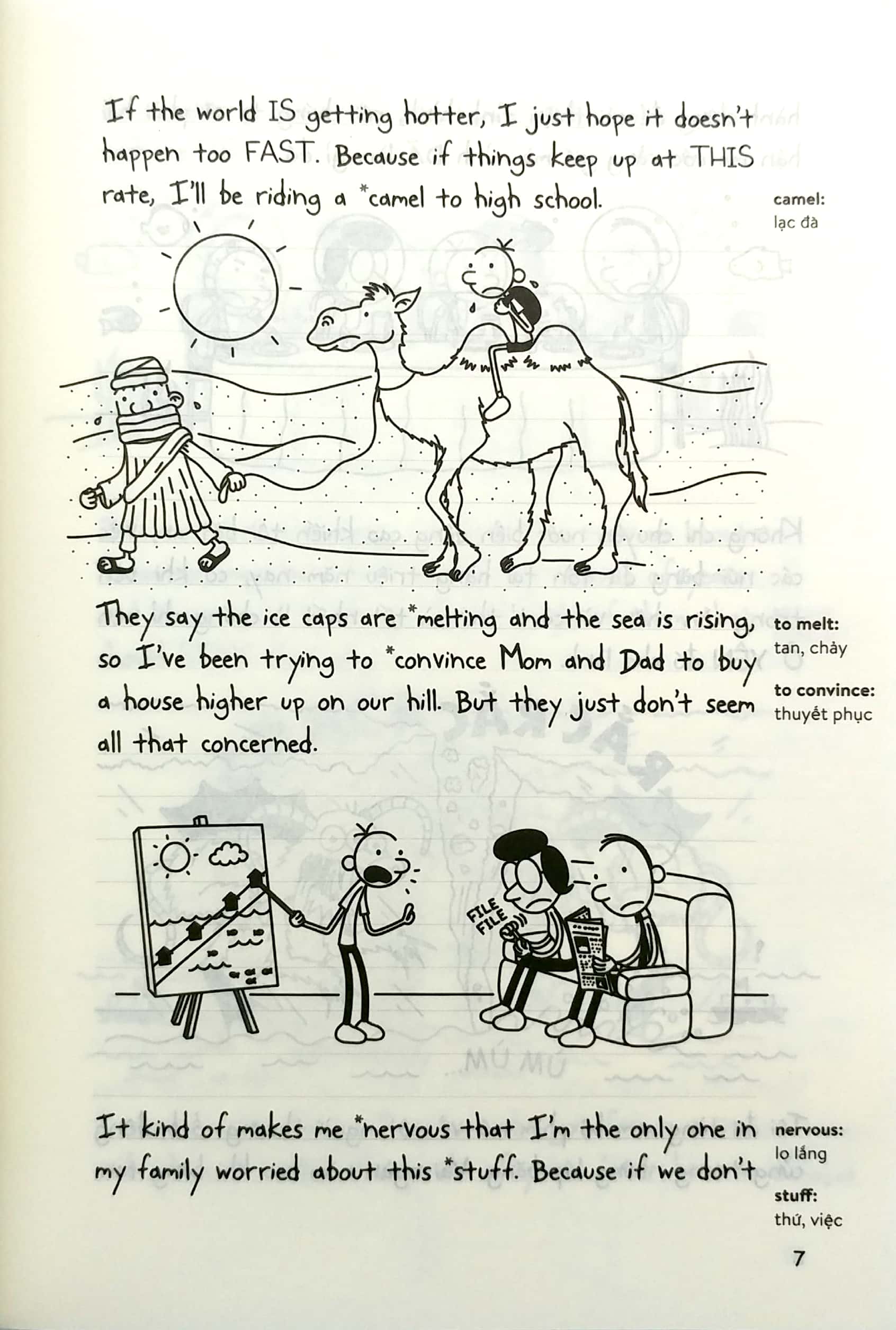 bộ song ngữ việt - anh - diary of a wimpy kid - nhật ký chú bé nhút nhát - tập 13: đại chiến trên tuyết - the meltdown