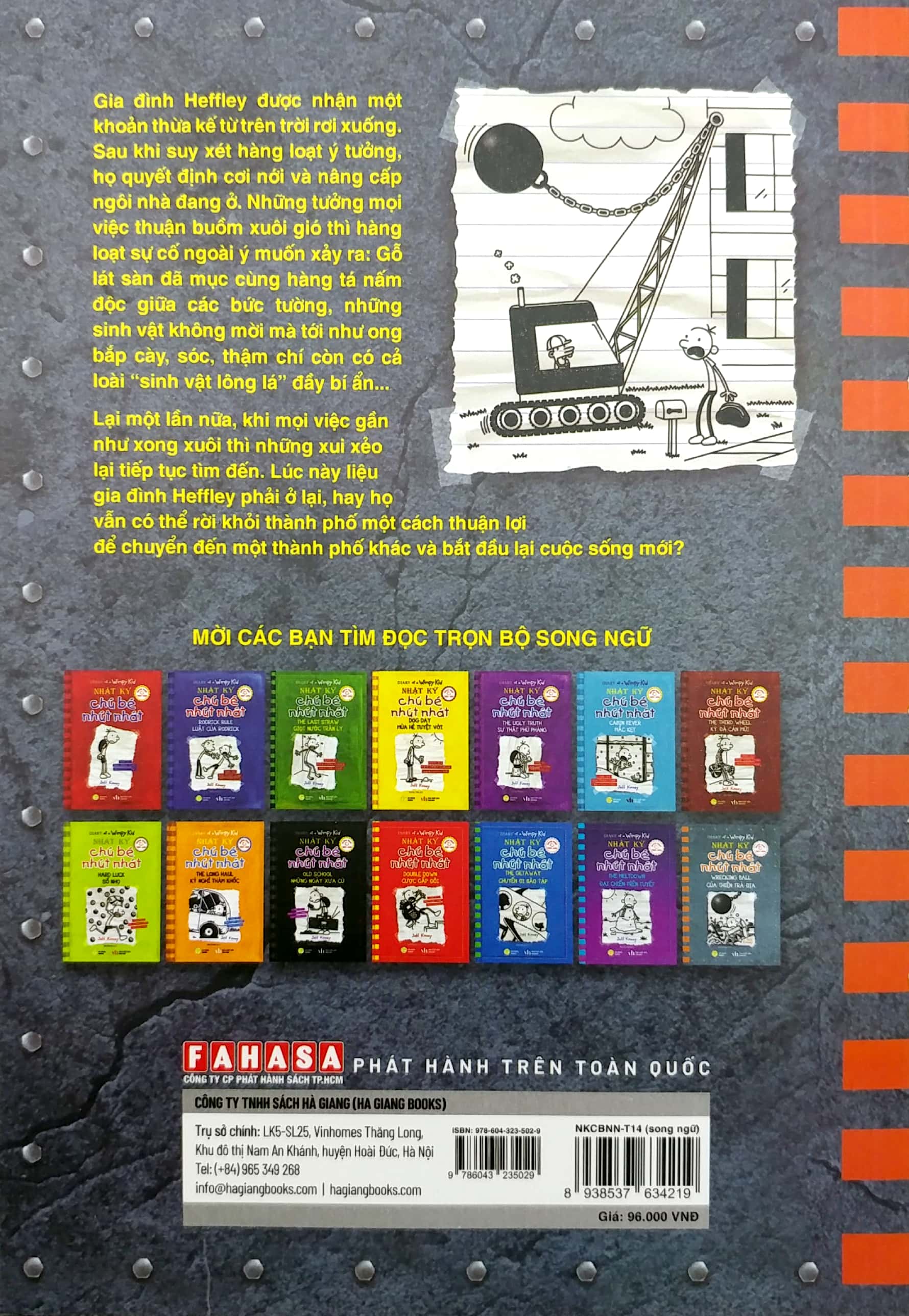 bộ song ngữ việt - anh - diary of a wimpy kid - nhật ký chú bé nhút nhát - tập 14: của thiên trả địa - wrecking ball