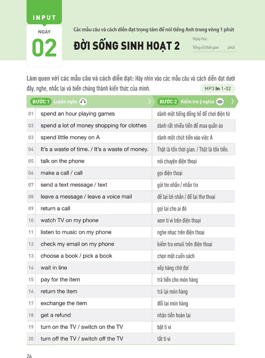 bộ speaking matrix - 1 phút nói tiếng anh như gió