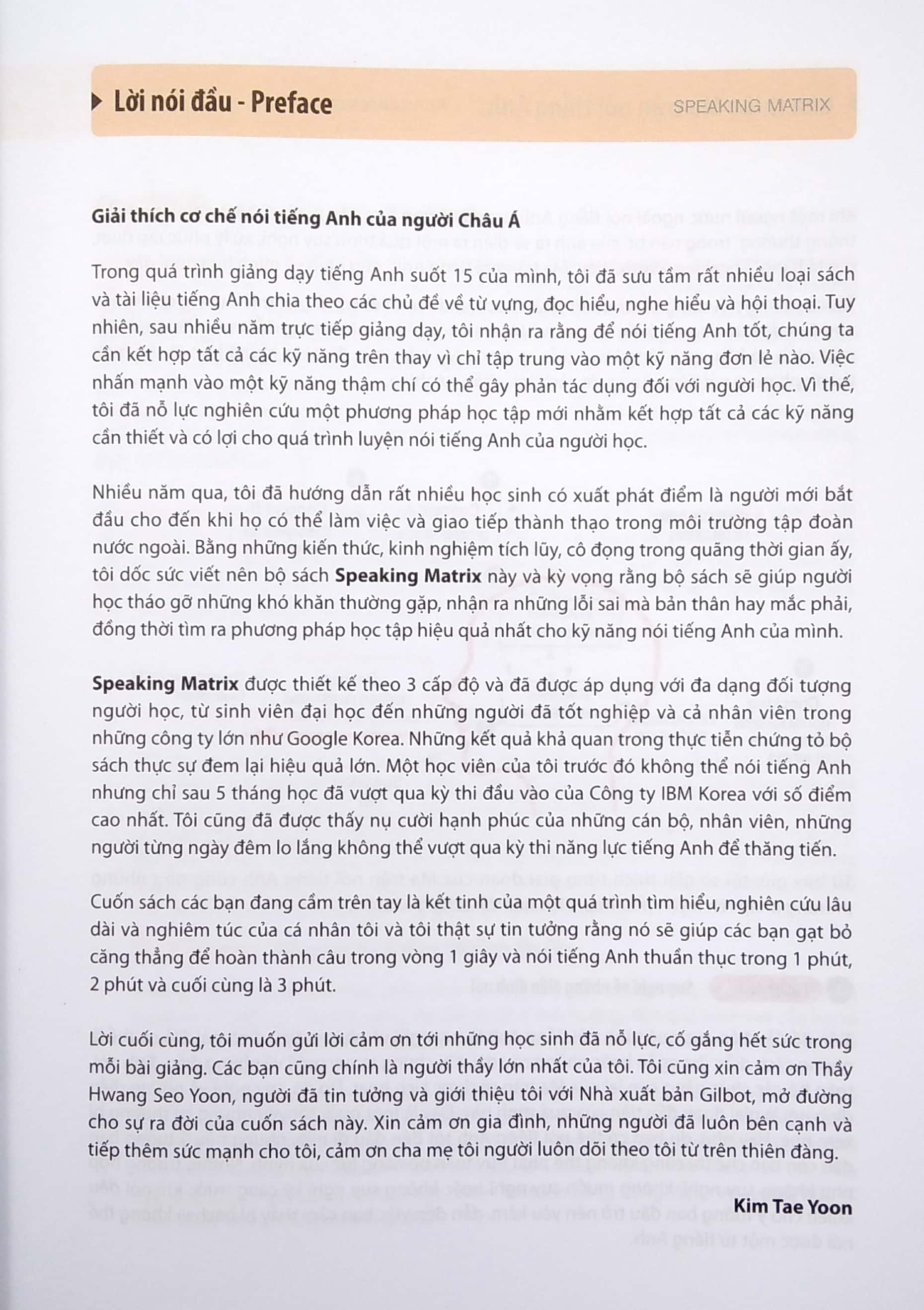 bộ speaking matrix - 3 phút nói tiếng anh như gió