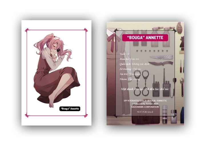 bộ spy room - lớp học điệp viên - tập 3: bouga annette - bản đặc biệt 2 - tặng kèm bookmark + bộ postcard metalize + thẻ nhân vật + huy hiệu