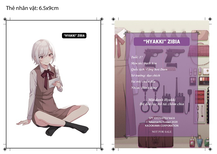 bộ spy room - lớp học điệp viên - tập 6: hyakki zibia - bản đặc biệt - tặng kèm bookmark + thẻ nhân vật + huy hiệu + móc khóa