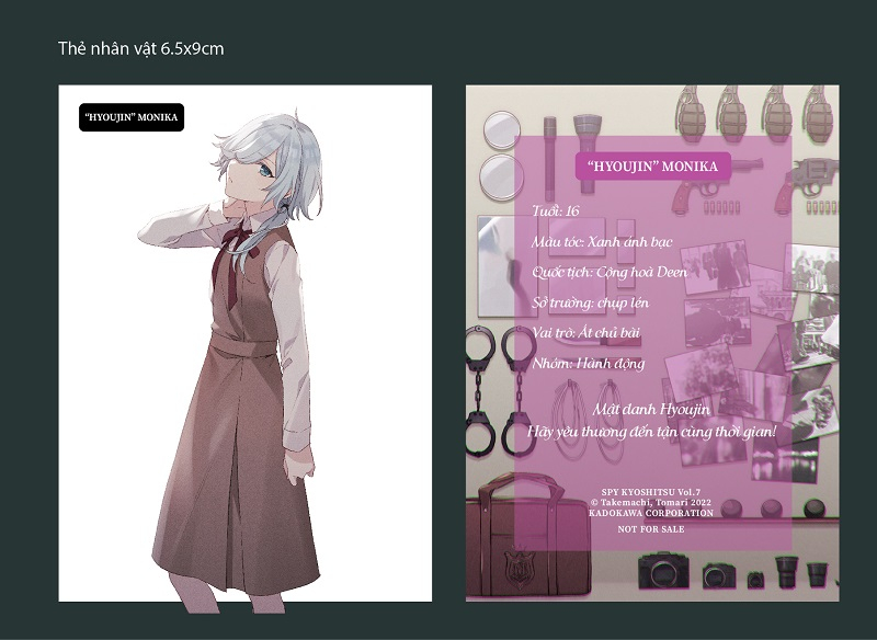 bộ spy room - lớp học điệp viên - tập 7: hyoujin monika - bản đặc biệt - tặng kèm bookmark + thẻ nhân vật + huy hiệu