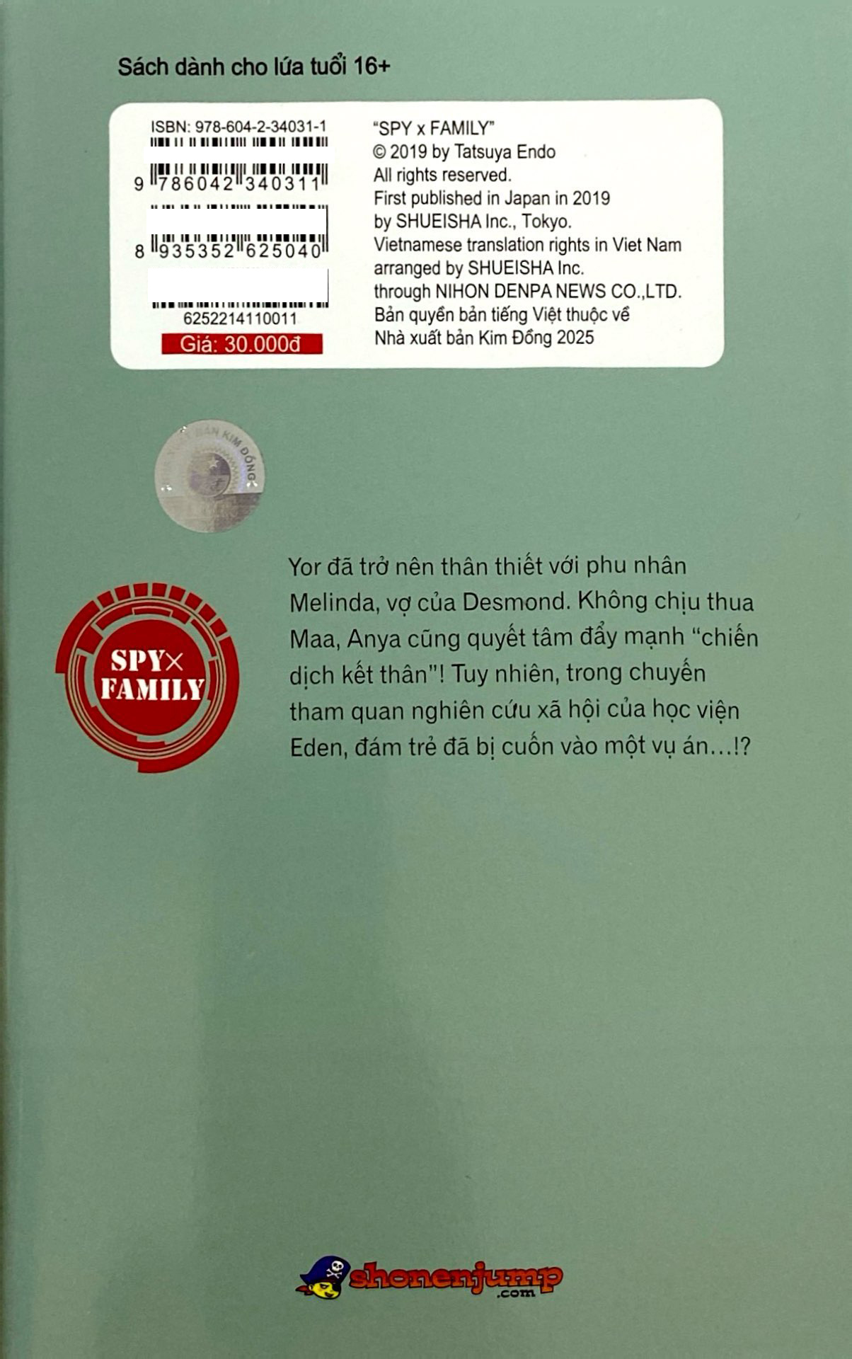 Bo
						
										
										Spy X Family - Tap 11 (Tai Ban 2025)