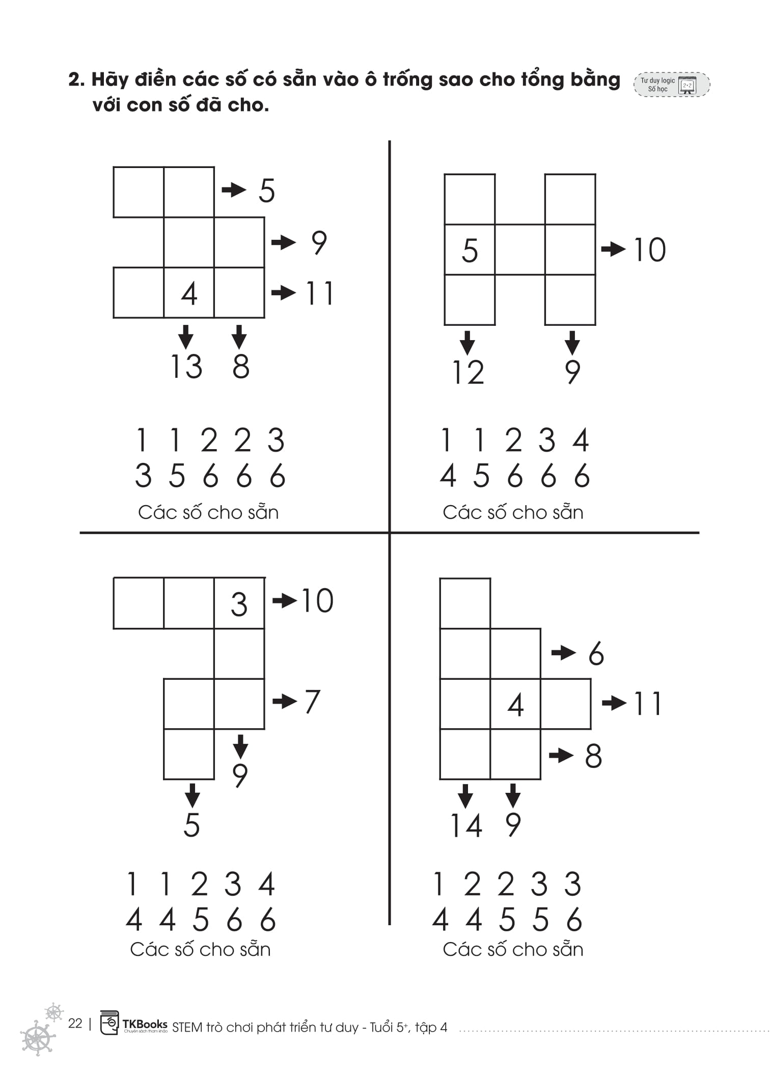 Bo
						
										
										STEM Tro Choi Phat Trien Tu Duy - Tuoi 5+ - Tap 4