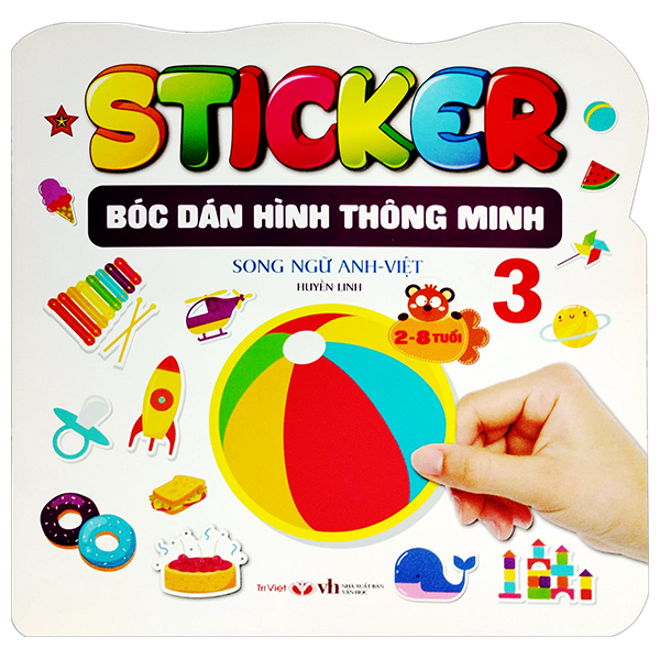 bộ sticker - bóc dán hình thông minh - song ngữ anh-việt - tập 3