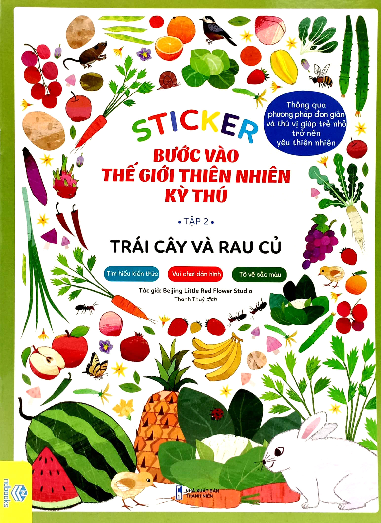 bộ sticker bước vào thế giới thiên nhiên kỳ thú - tập 2 - trái cây và rau củ