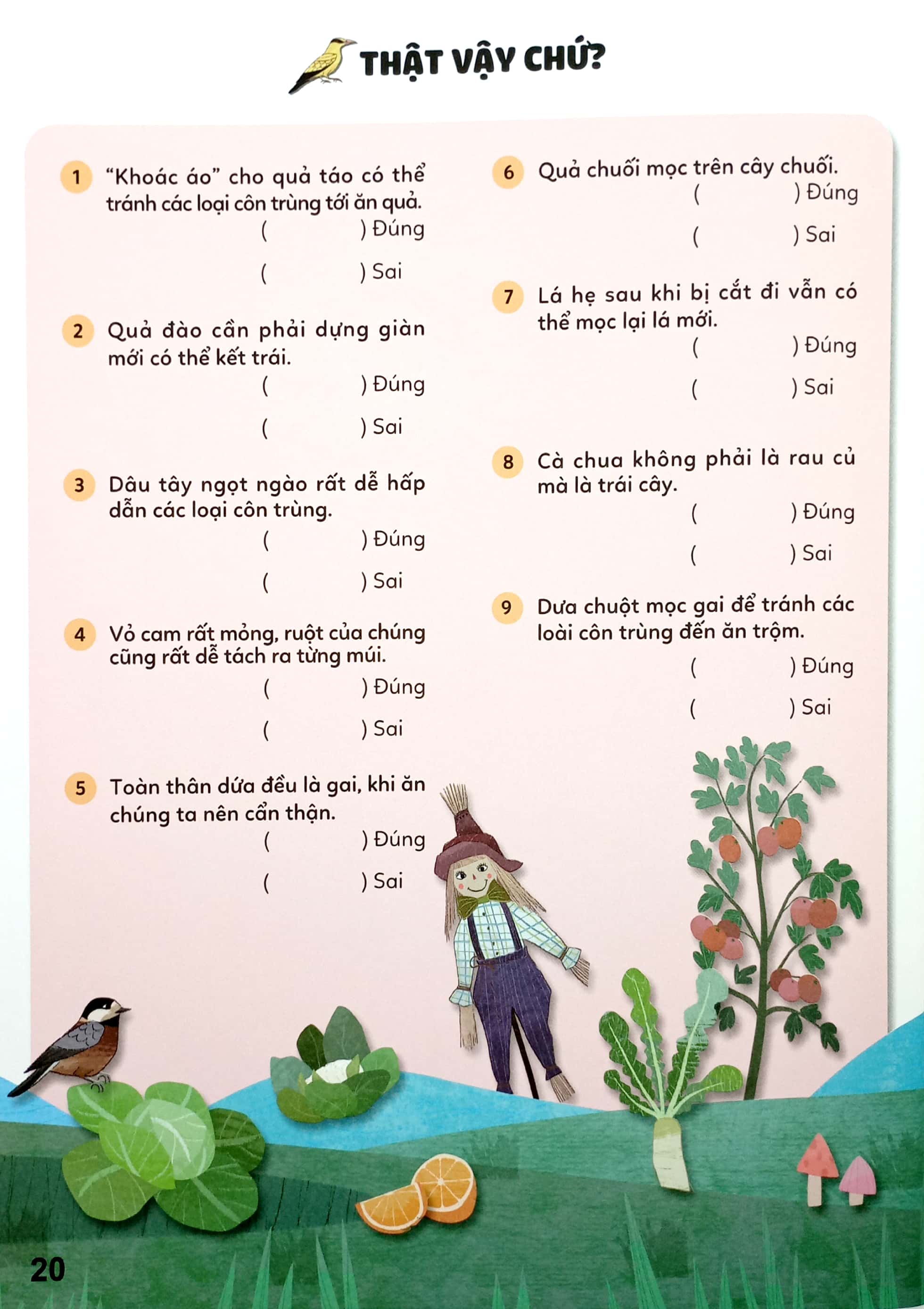 bộ sticker bước vào thế giới thiên nhiên kỳ thú - tập 2 - trái cây và rau củ