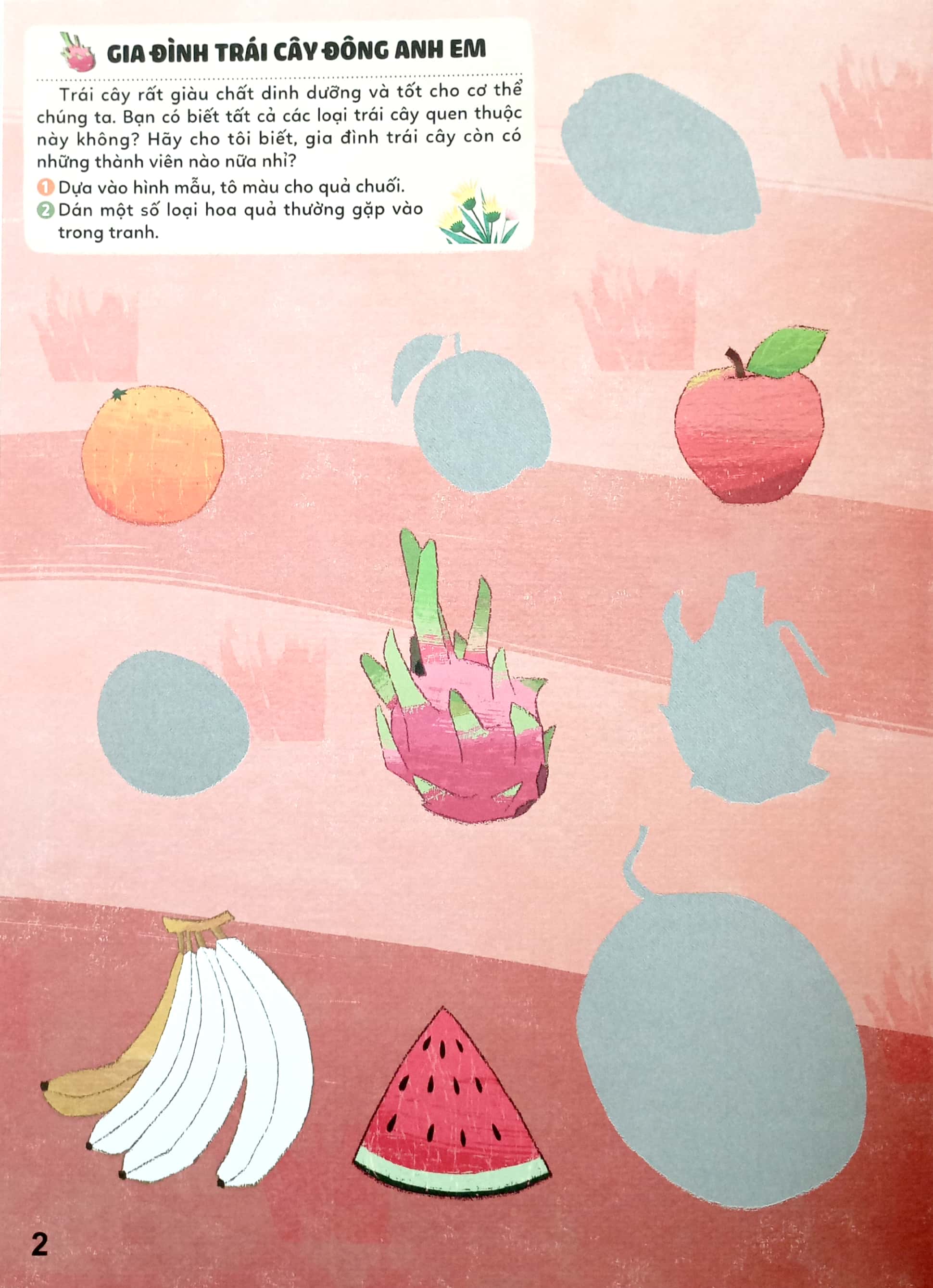 bộ sticker bước vào thế giới thiên nhiên kỳ thú - tập 2 - trái cây và rau củ