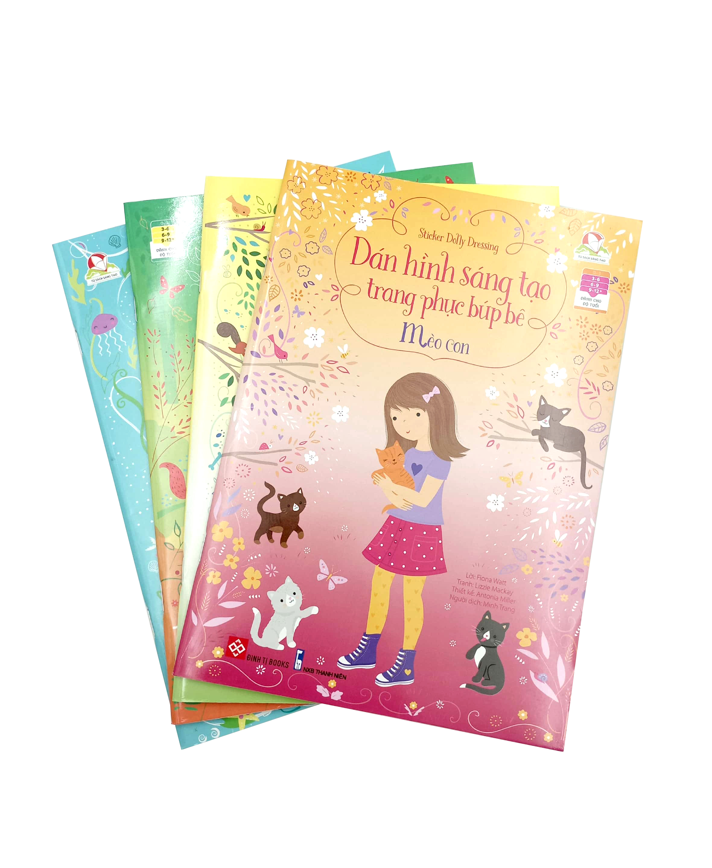 bộ sticker dolly dressing - dán hình sáng tạo trang phục búp bê - bộ 1 (bộ 4 tập)