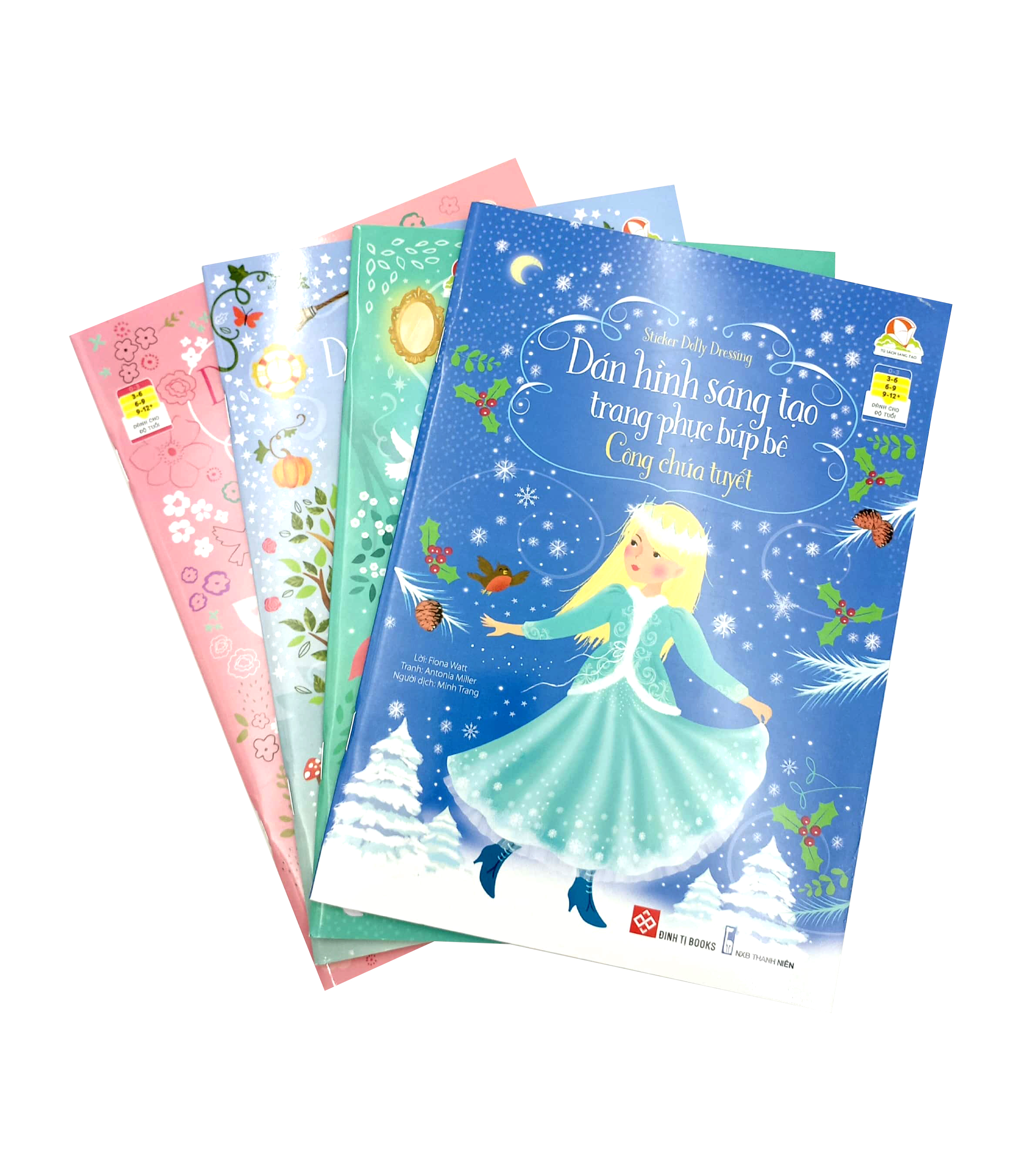 bộ sticker dolly dressing - dán hình sáng tạo trang phục búp bê - bộ 2 (bộ 4 tập)