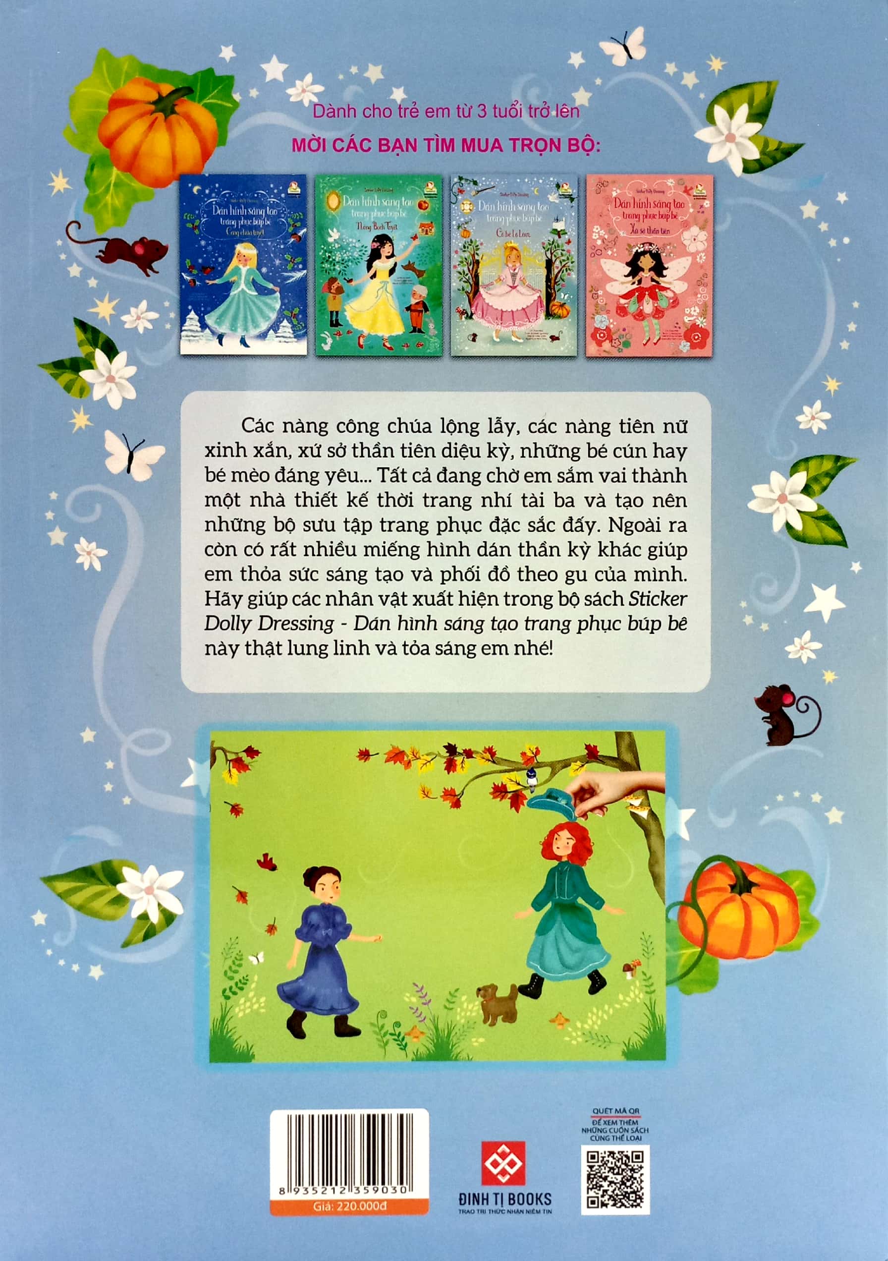 bộ sticker dolly dressing - dán hình sáng tạo trang phục búp bê - bộ 2 (bộ 4 tập)