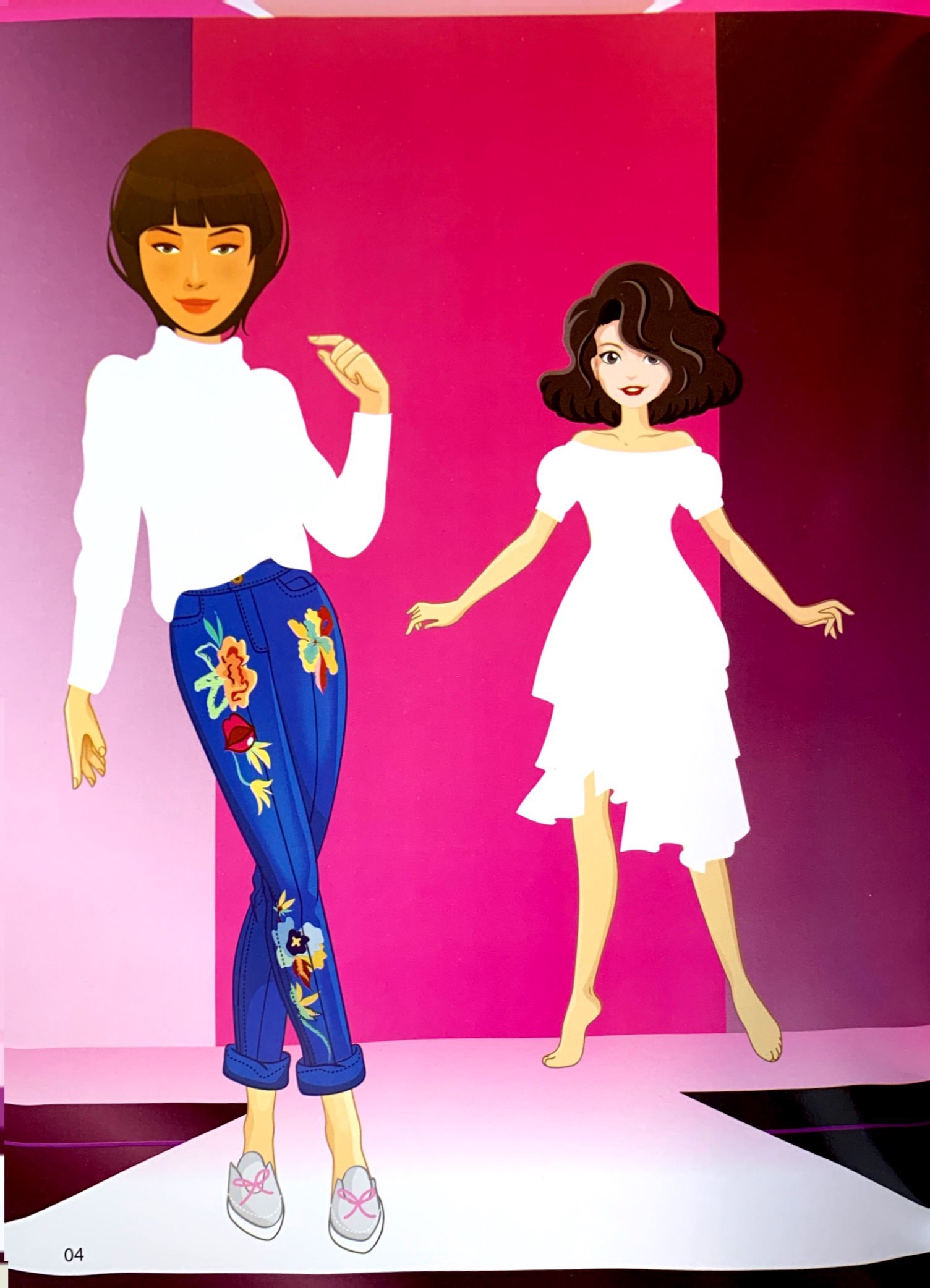 bộ sticker fashion - dán hình thời trang - tập 1