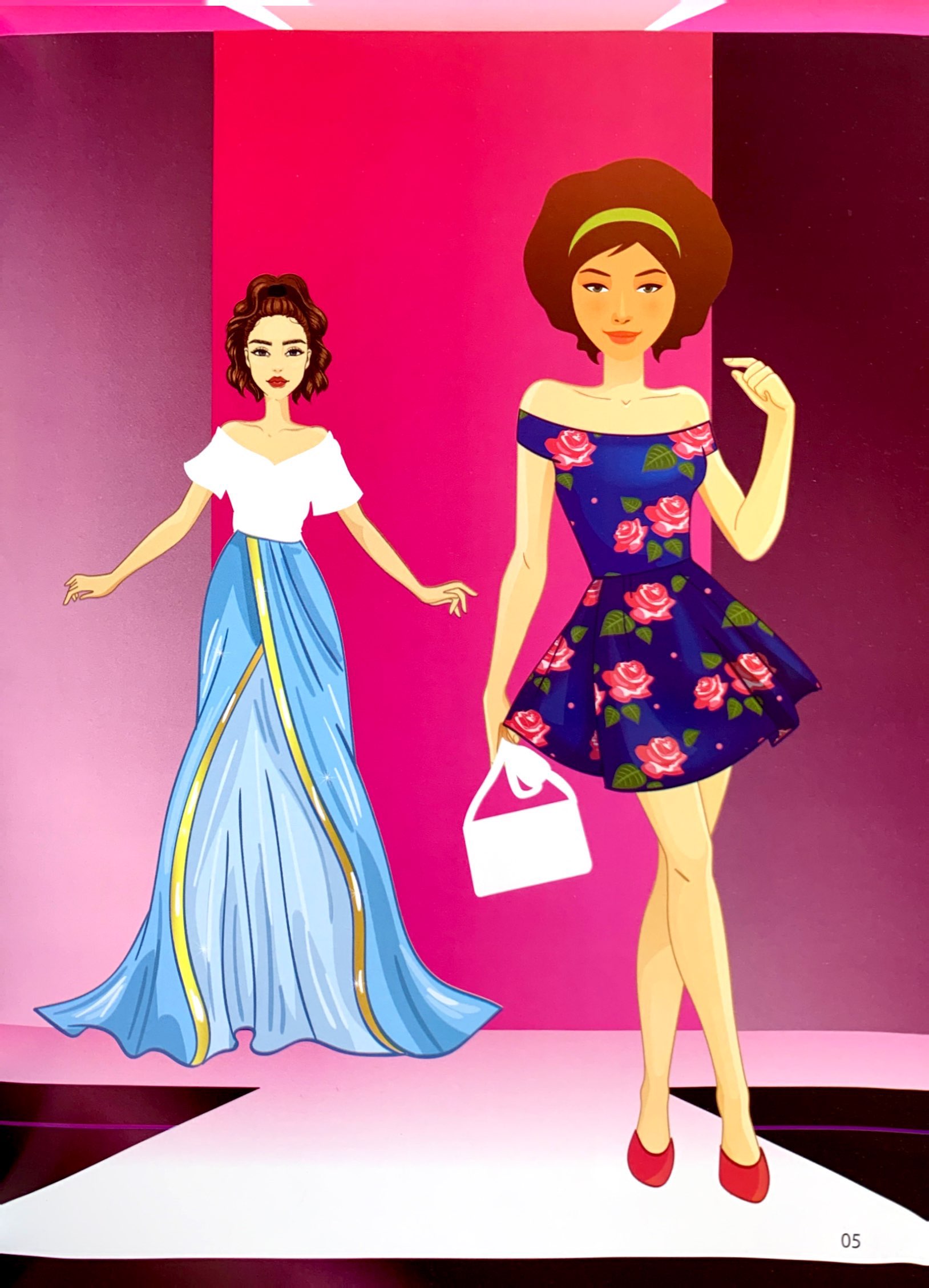 bộ sticker fashion - dán hình thời trang - tập 1