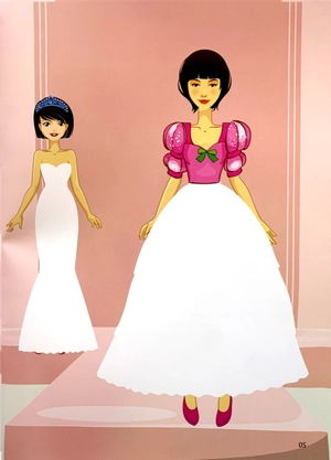 bộ sticker fashion - dán hình thời trang - tập 2