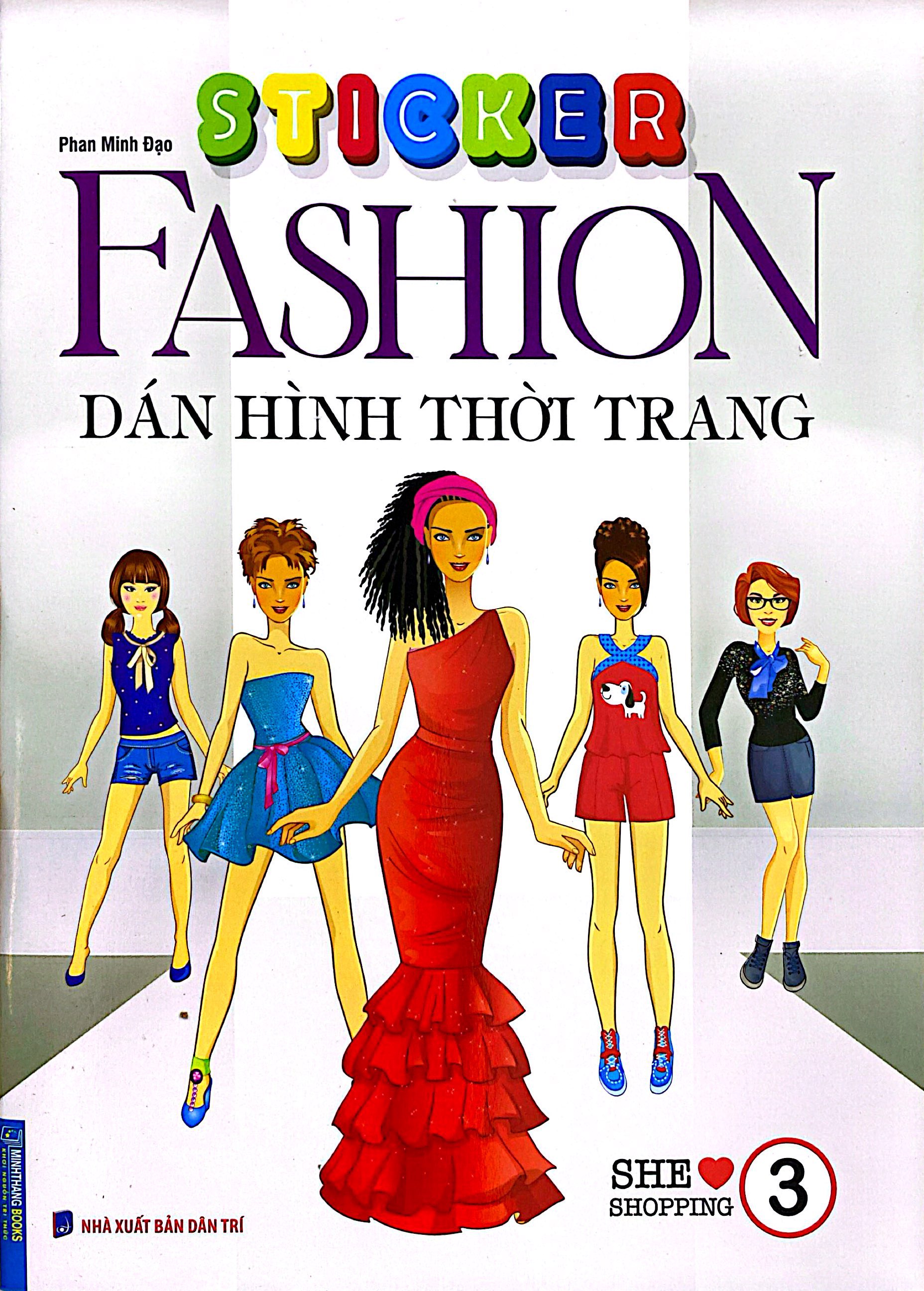 bộ sticker fashion - dán hình thời trang - tập 3