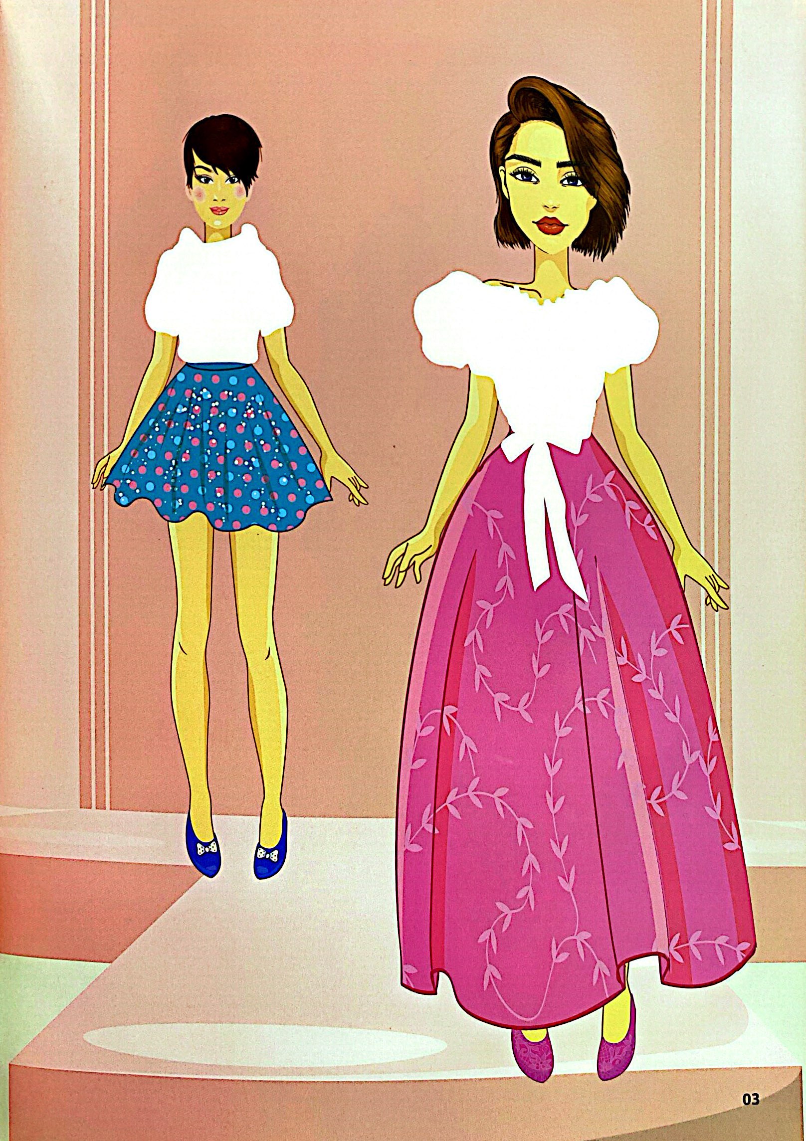 bộ sticker fashion - dán hình thời trang - tập 3