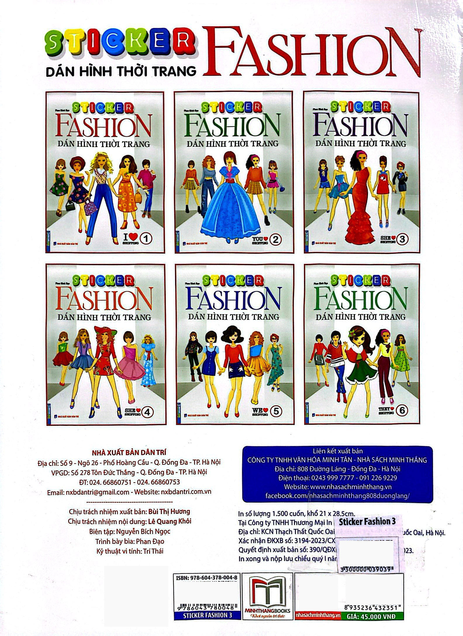 bộ sticker fashion - dán hình thời trang - tập 3