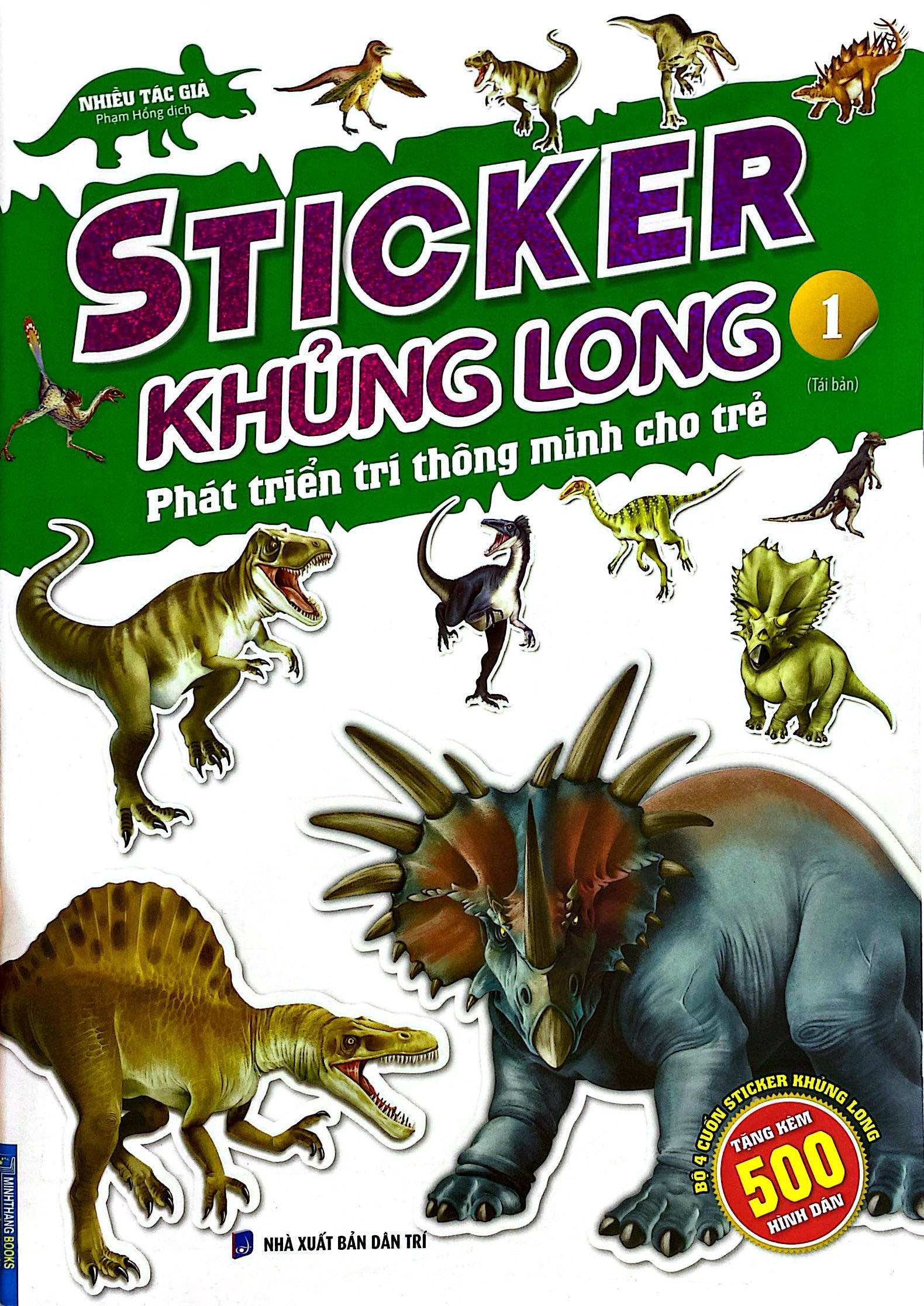 bộ sticker khủng long - phát triển trí thông minh cho trẻ - tập 1 (tái bản 2024)