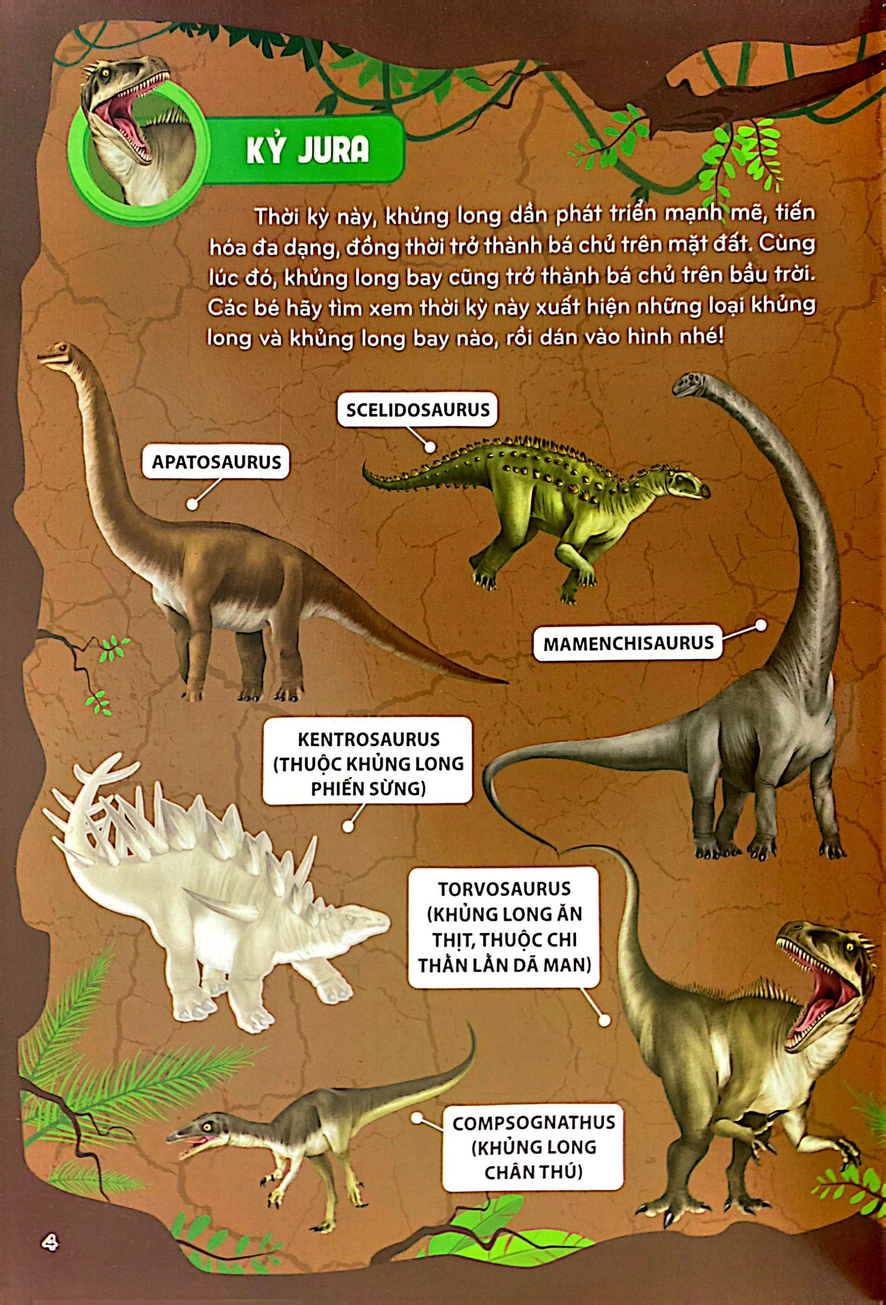 bộ sticker khủng long - phát triển trí thông minh cho trẻ - tập 1 (tái bản 2024)