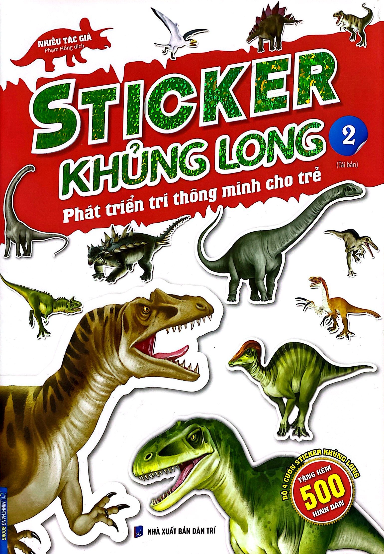 bộ sticker khủng long - phát triển trí thông minh cho trẻ - tập 2 (tái bản 2024)