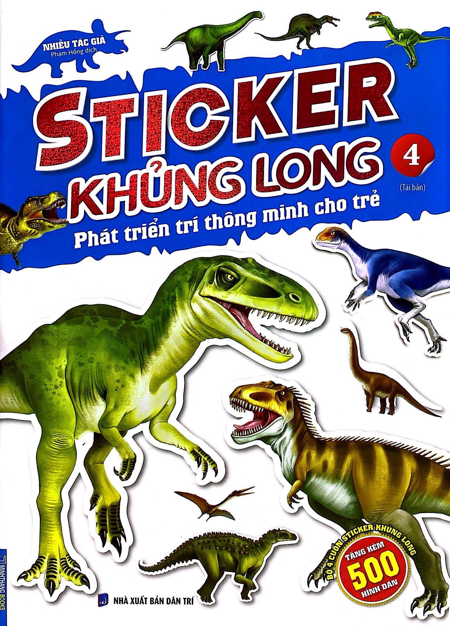 bộ sticker khủng long - phát triển trí thông minh cho trẻ - tập 4 (tái bản 2024)