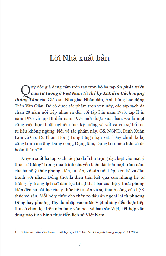 bộ sự phát triển của tư tưởng ở việt nam từ thế kỷ xix đến cách mạng tháng tám - tập ii