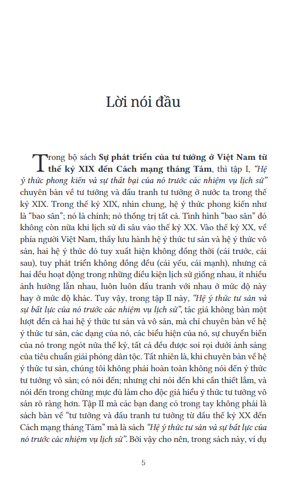 bộ sự phát triển của tư tưởng ở việt nam từ thế kỷ xix đến cách mạng tháng tám - tập ii