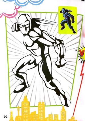 bộ superhero - tô màu siêu nhân 1