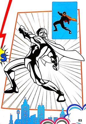 bộ superhero - tô màu siêu nhân 2