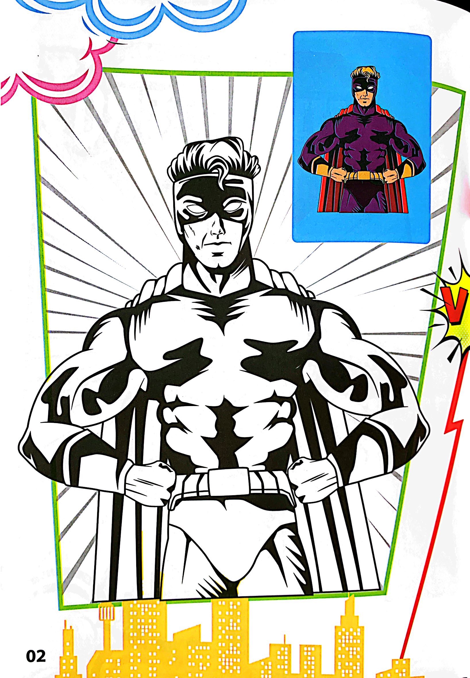 bộ superhero - tô màu siêu nhân 6