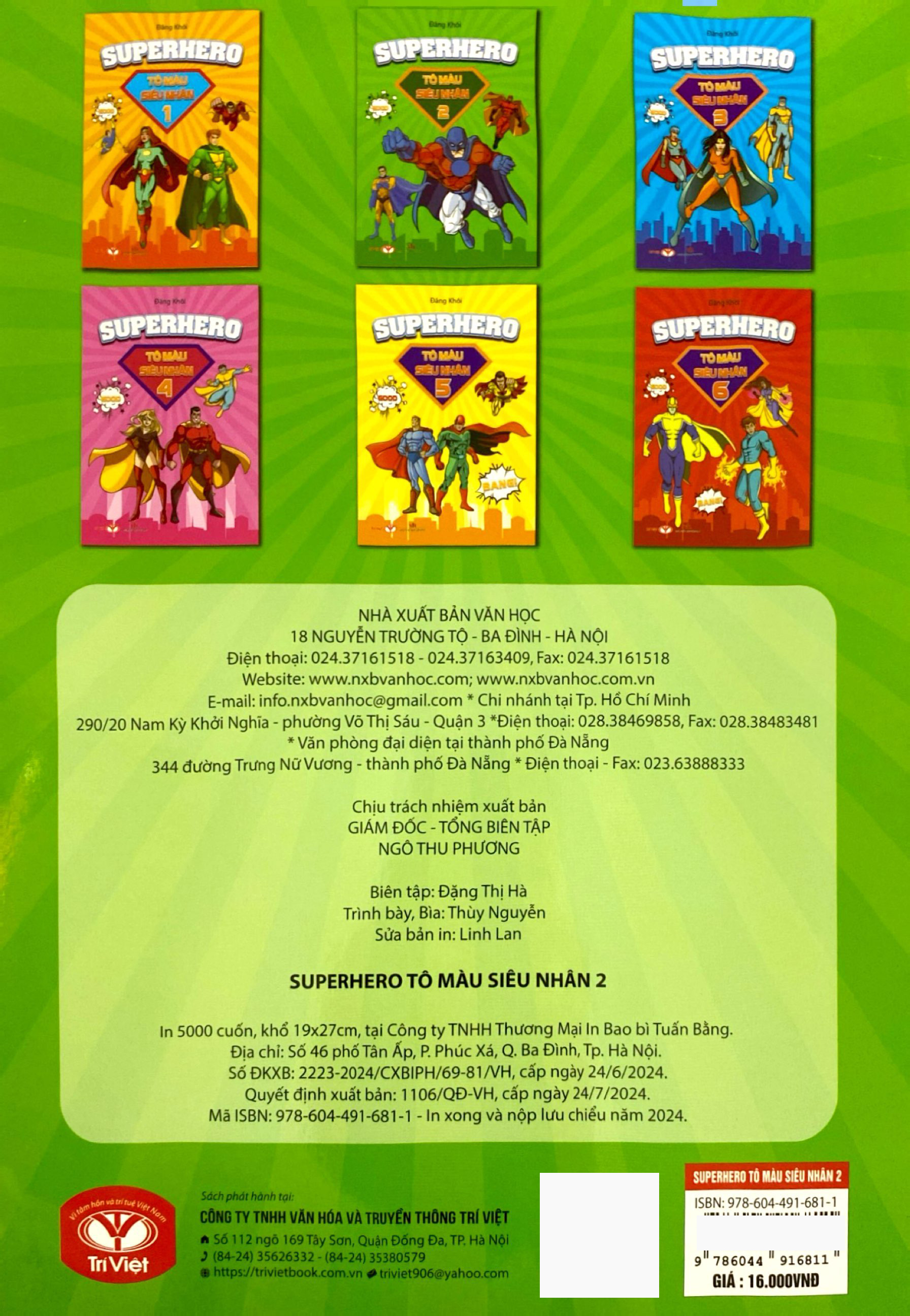 Bộ Superhero - Tô Màu Siêu Nhân - Tập 2