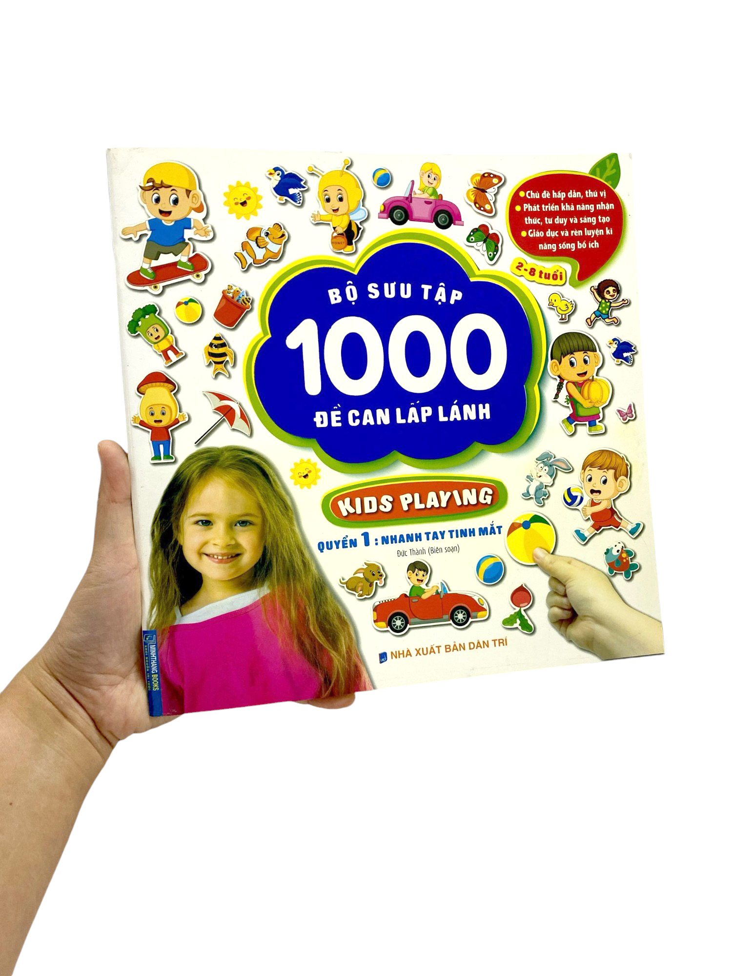 bộ sưu tập 1000 đề can lấp lánh kids playing - quyển 1: nhanh tay tinh mắt