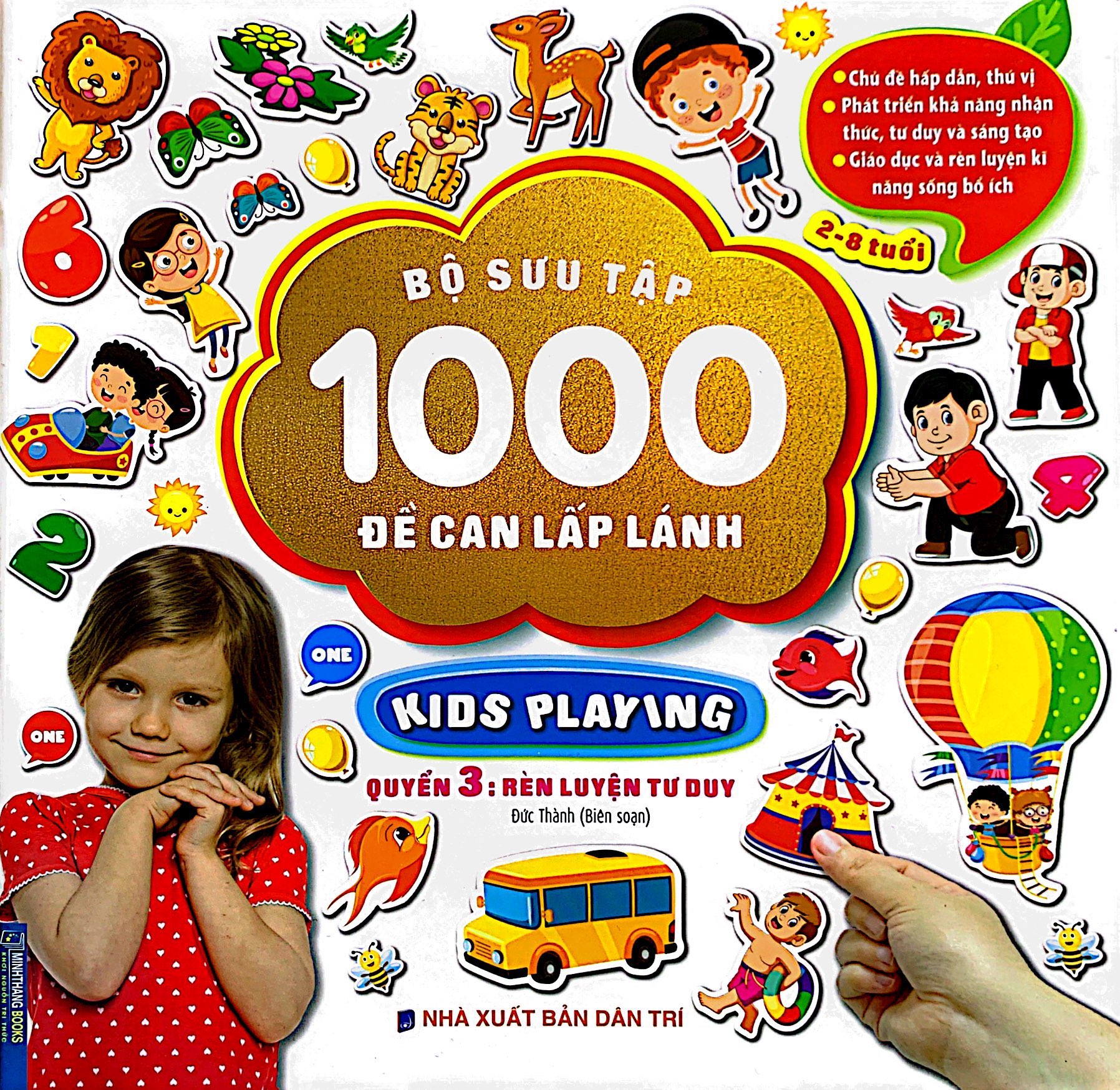 bộ sưu tập 1000 đề can lấp lánh kids playing - quyển 3: rèn luyện tư duy