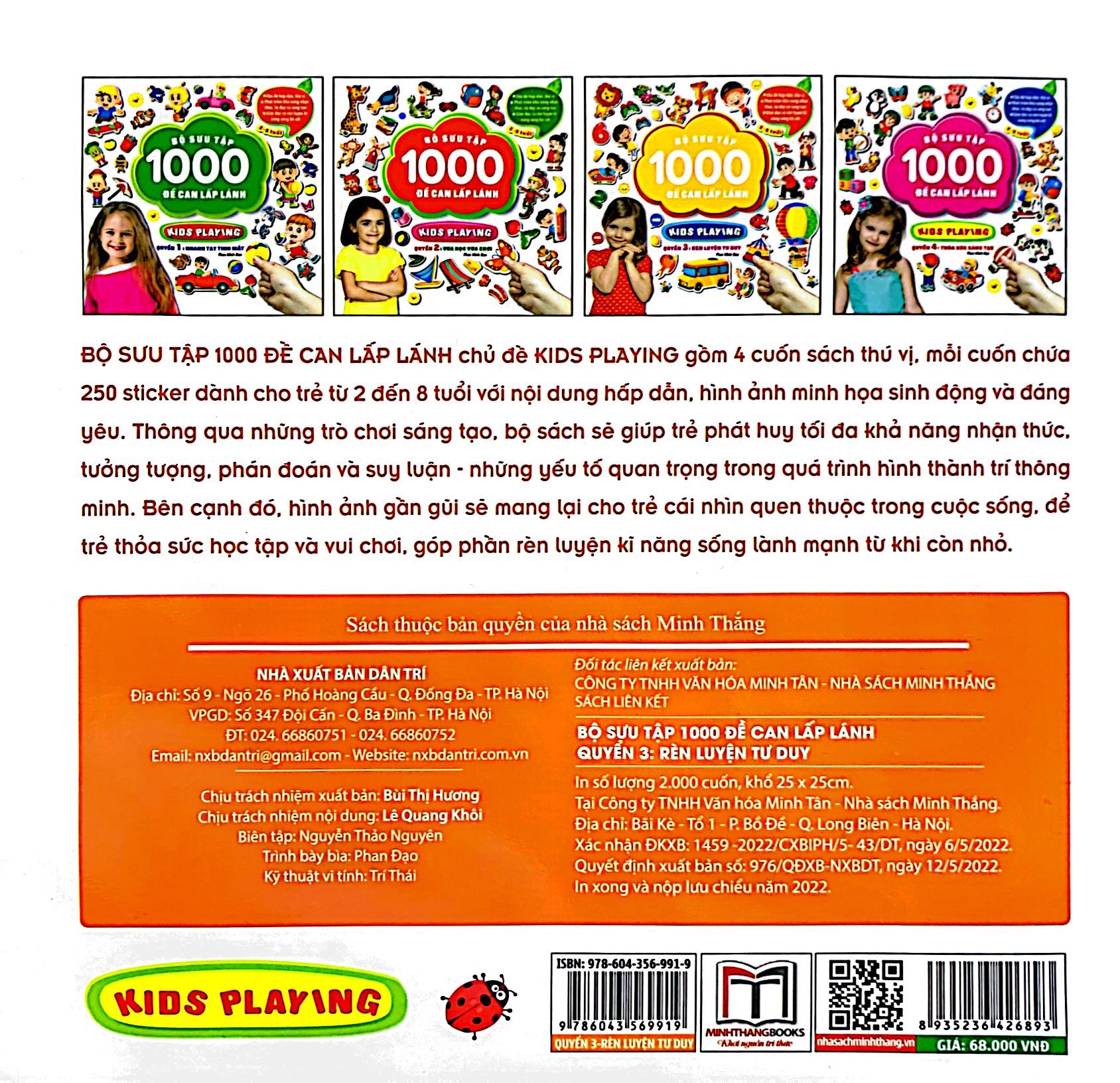 bộ sưu tập 1000 đề can lấp lánh kids playing - quyển 3: rèn luyện tư duy