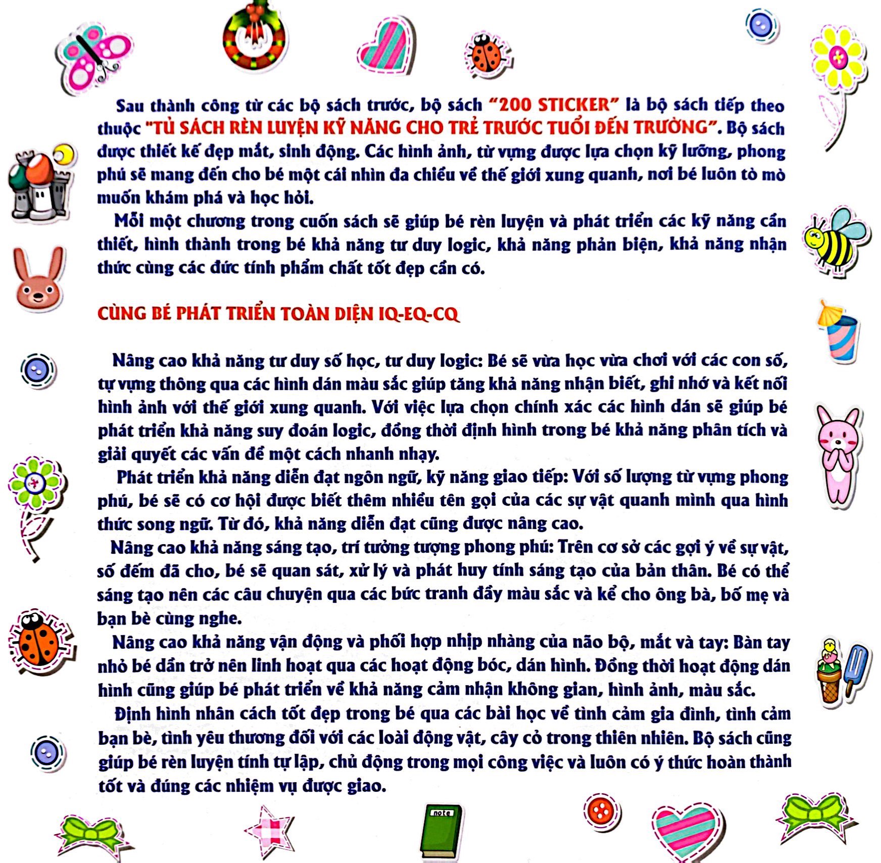 bộ sưu tập 200 sticker - bé làm quen với môn toán (tái bản 2022)