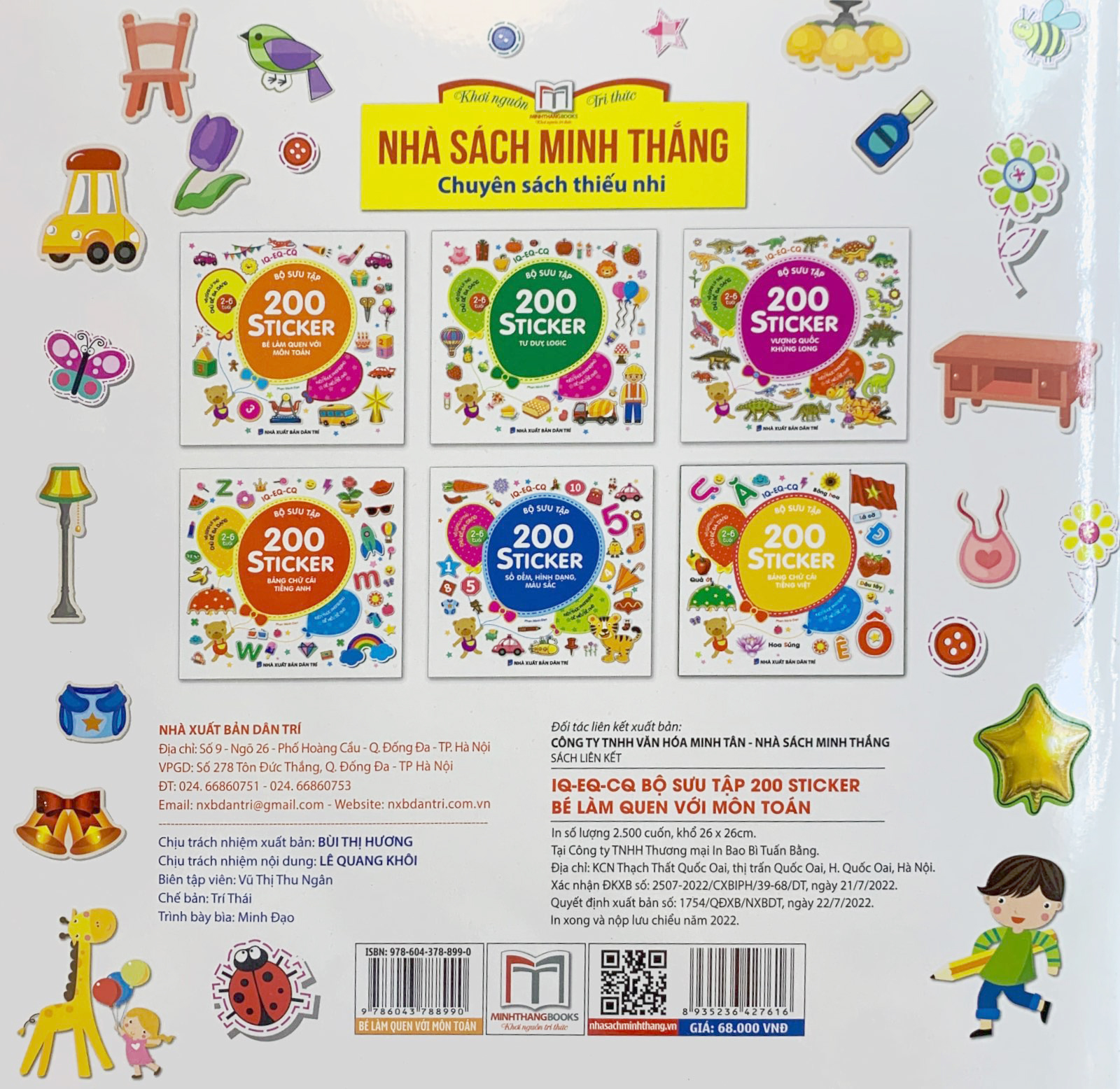 bộ sưu tập 200 sticker - bé làm quen với môn toán (tái bản 2022)