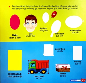 bộ sưu tập 200 sticker - số đếm, hình dạng , màu sắc (tái bản 2022)