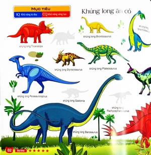 bộ sưu tập 200 sticker - vương quốc khủng long (tái bản 2022)