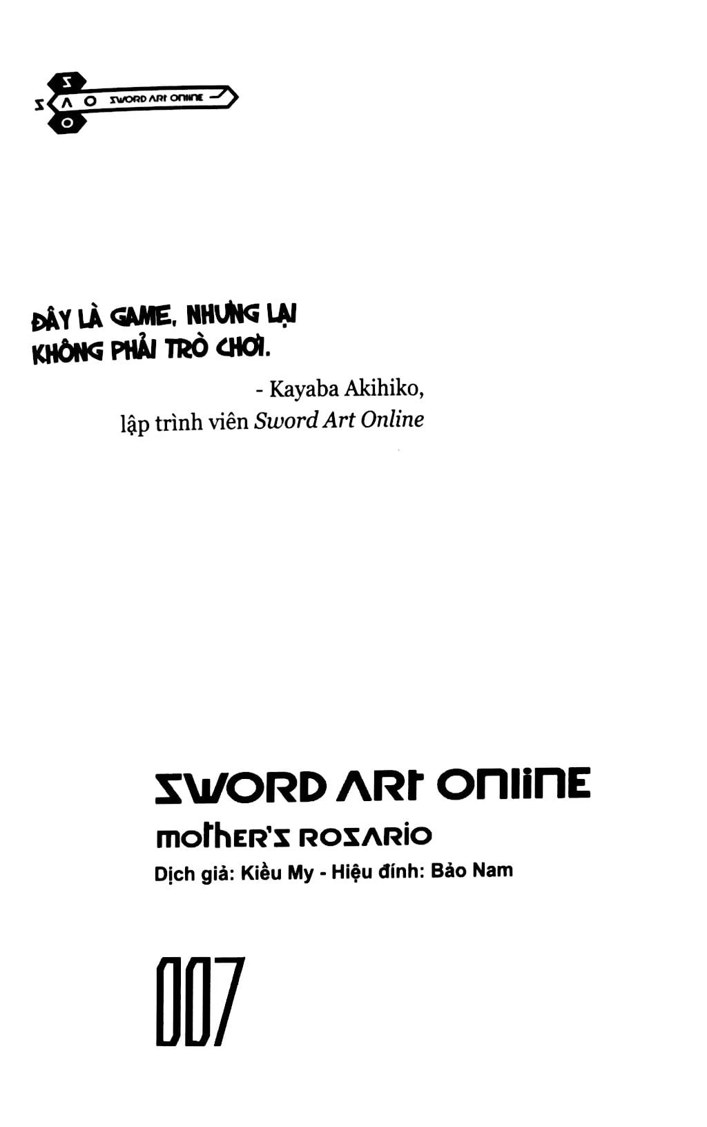 bộ sword art online 007 - motherℹs rosario