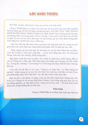 bộ tài liệu dạy - học toán 6 - tập 1 (định hướng phát triển năng lực học sinh)