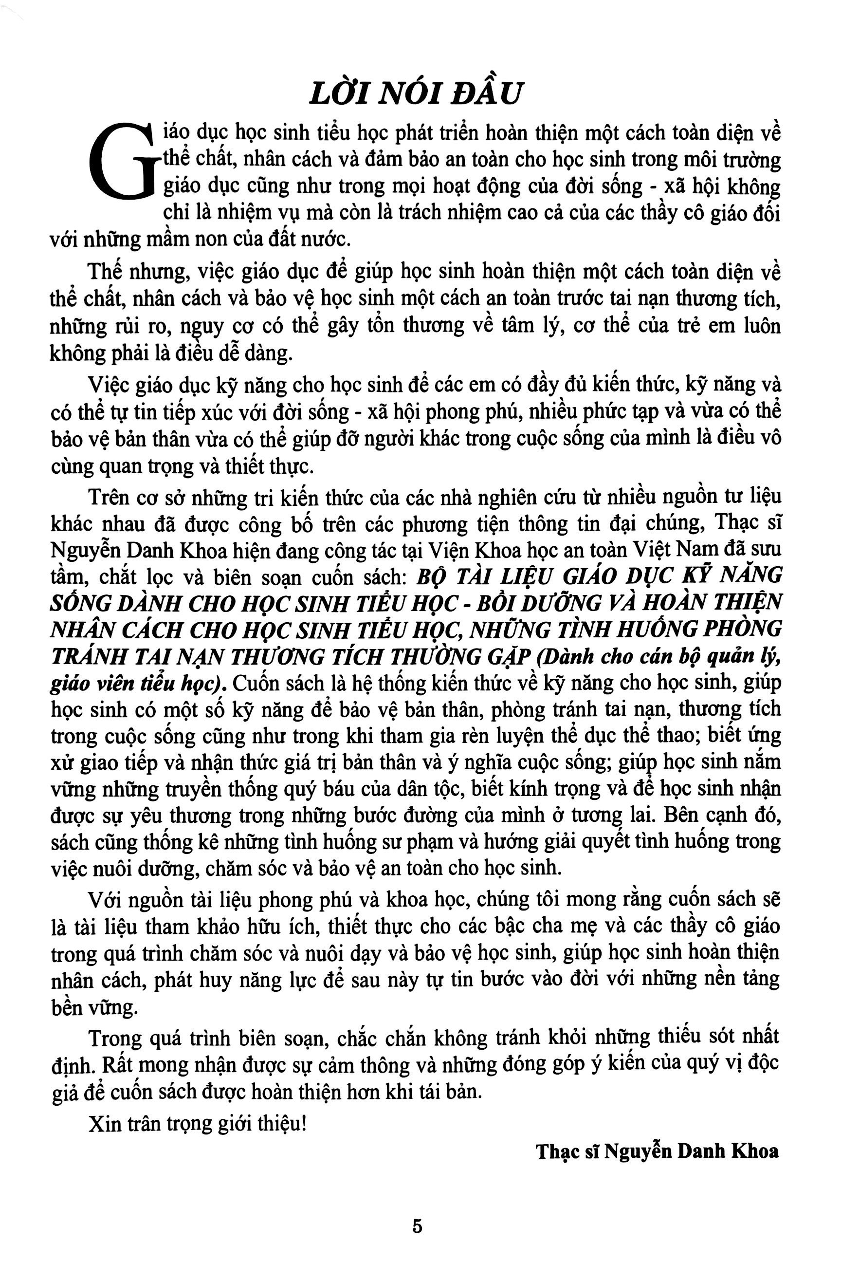 bộ tài liệu giáo dục kỹ năng sống dành học sinh tiểu học