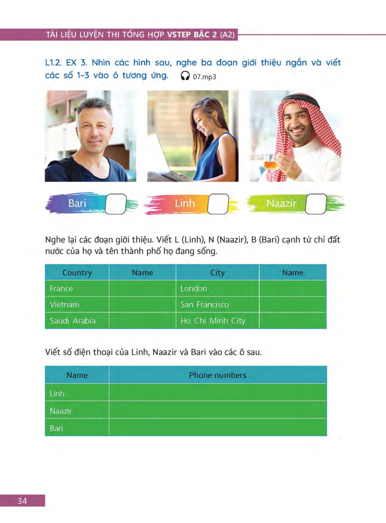 bộ tài liệu luyện thi tổng hợp vstep bậc 2 (a2)