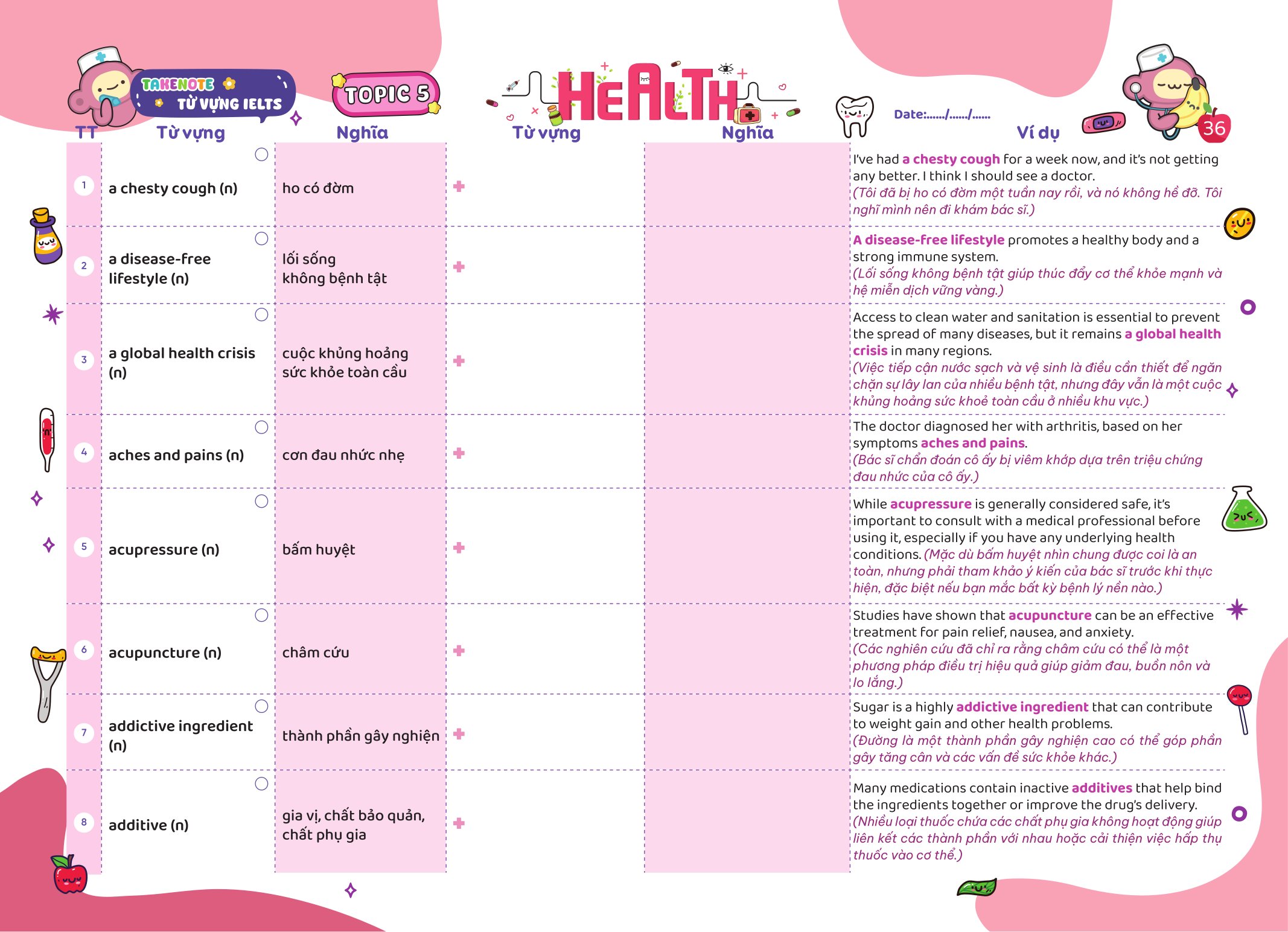 Bộ
						
										
										Take Note - Từ Vựng IELTS - Cung Cấp 1500 Từ Vựng Band 7.5 Theo Chủ Đề