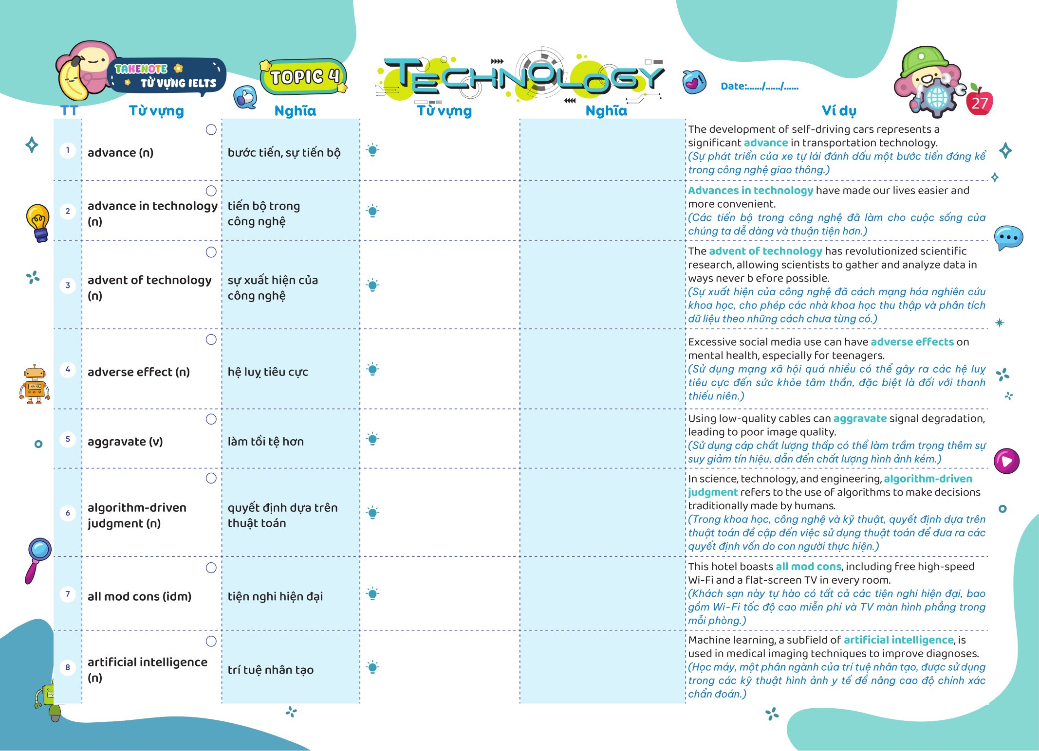 Bộ
						
										
										Take Note - Từ Vựng IELTS - Cung Cấp 1500 Từ Vựng Band 7.5 Theo Chủ Đề