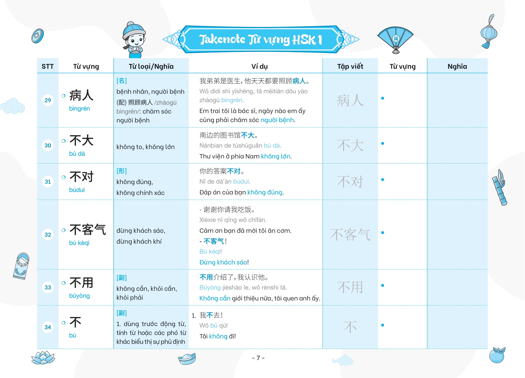 Bo
						
										
										Takenote - Tu Vung HSK Tieng Trung - HSK1 (Cung Cap 500 Tu Vung)